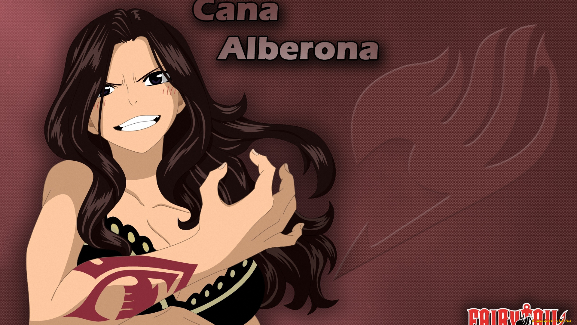 аниме, fairy, tail, девушка, татуировка, волшебник, маг, cana, alberona