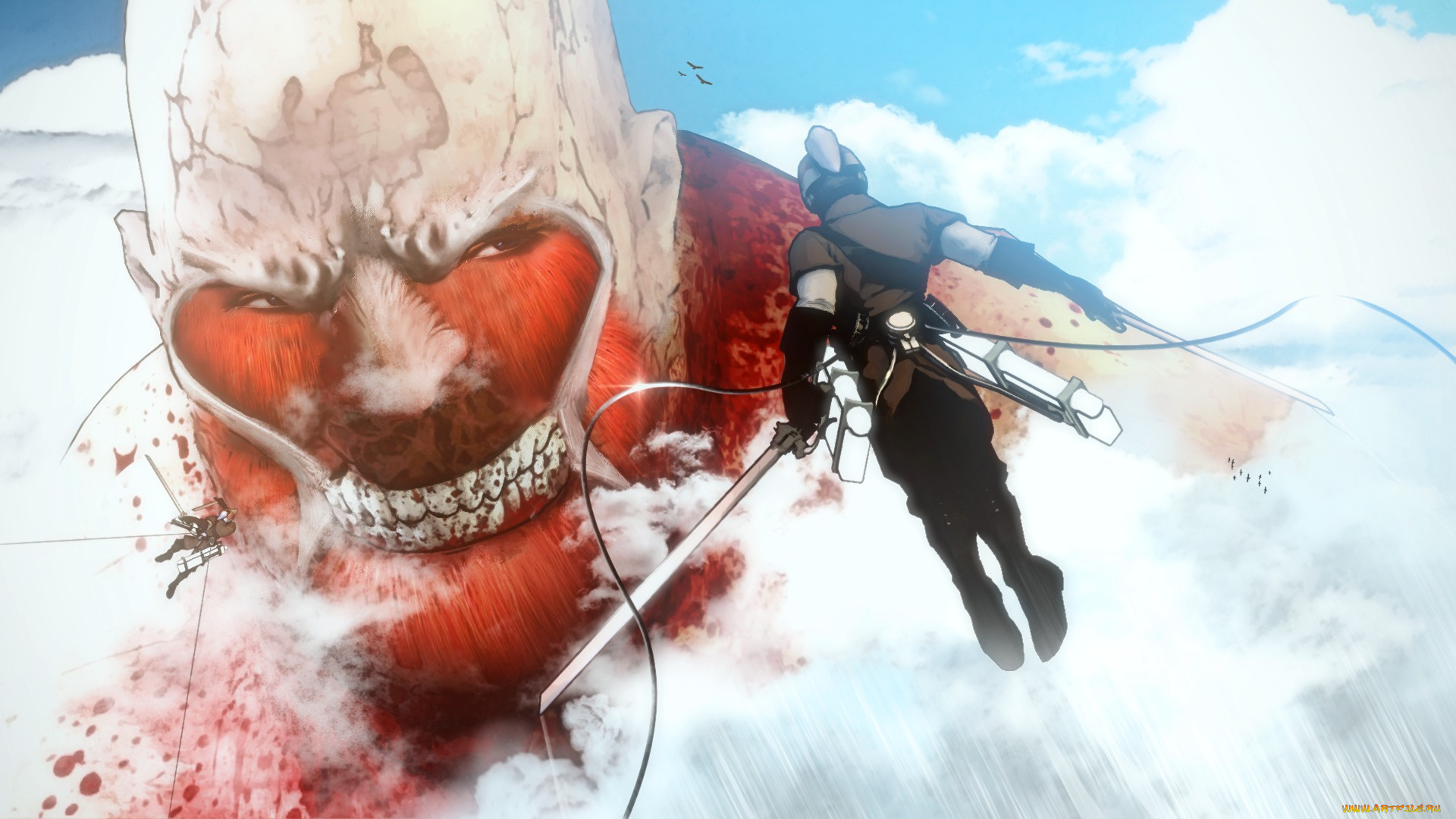аниме, shingeki, no, kyojin, attack, on, titan