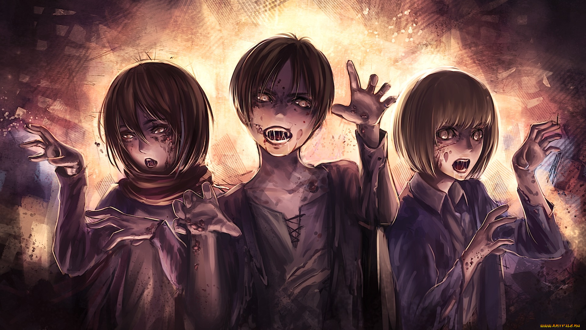 аниме, shingeki, no, kyojin, attack, on, titan, вторжение, гигантов, anime, eren, yeager, mikasa, ackerman, armin, arlert