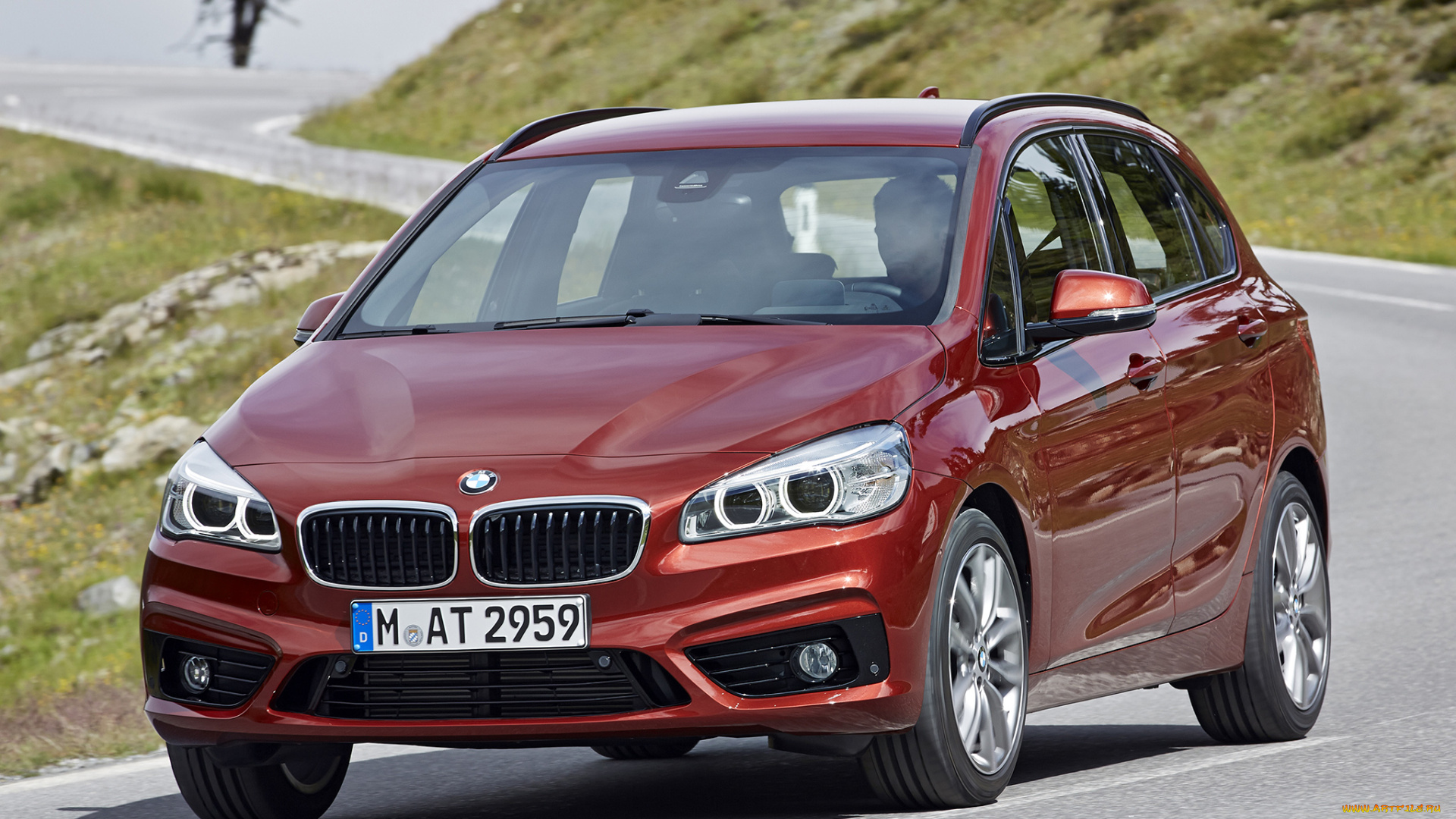 автомобили, bmw, 218d, active, tourer, красный