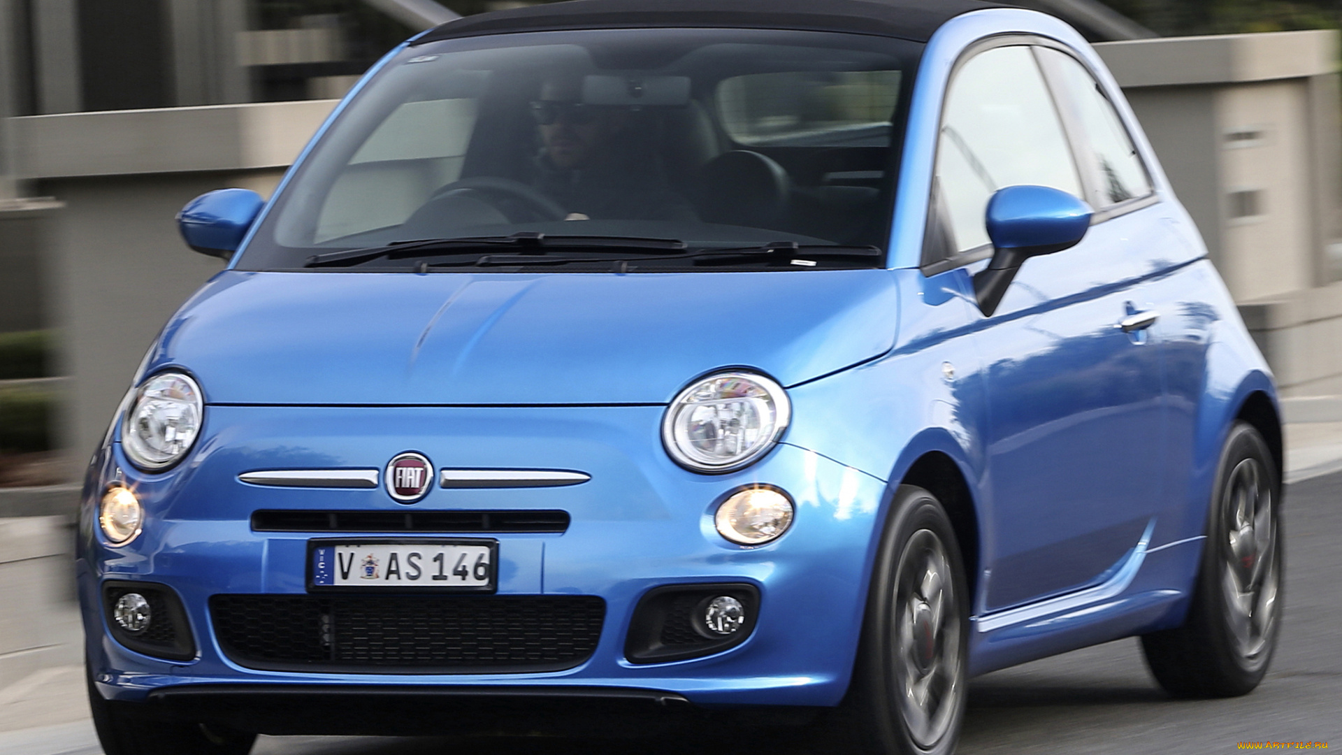 автомобили, fiat, 500s, cabrio, au-spec, 2013г, синий