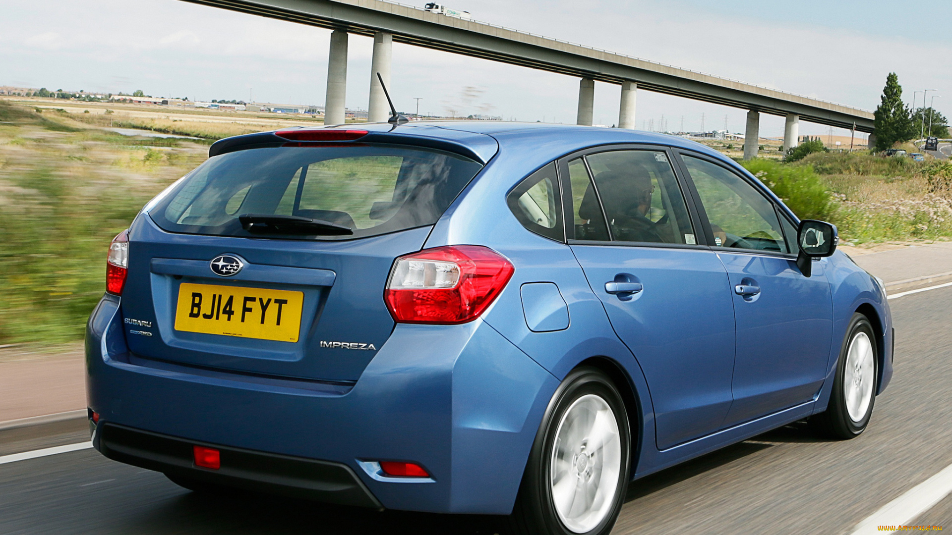 автомобили, subaru, impreza, 2014г, gp, uk-spec, синий