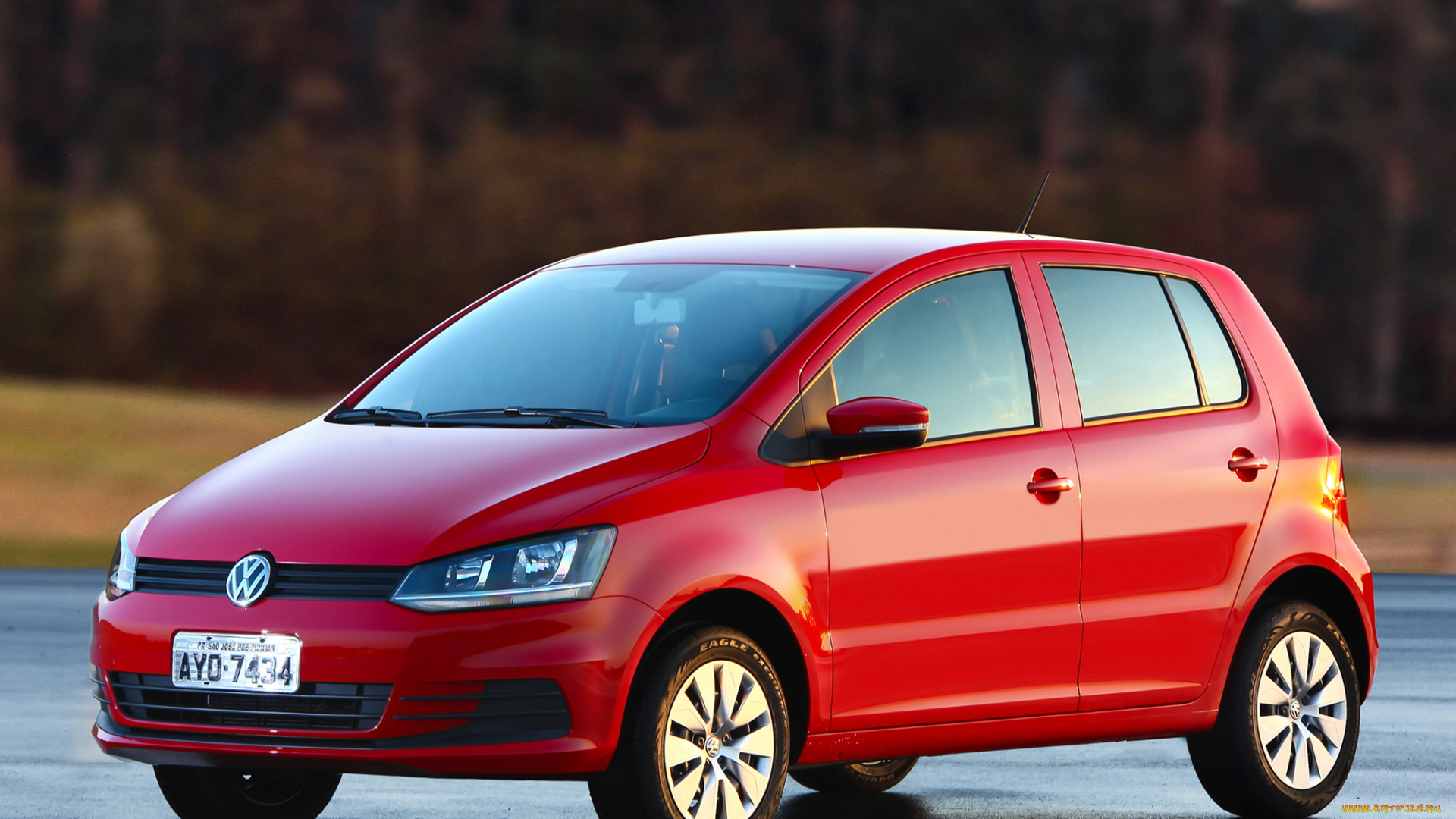 автомобили, volkswagen, fox, красный, 2014г, trendline