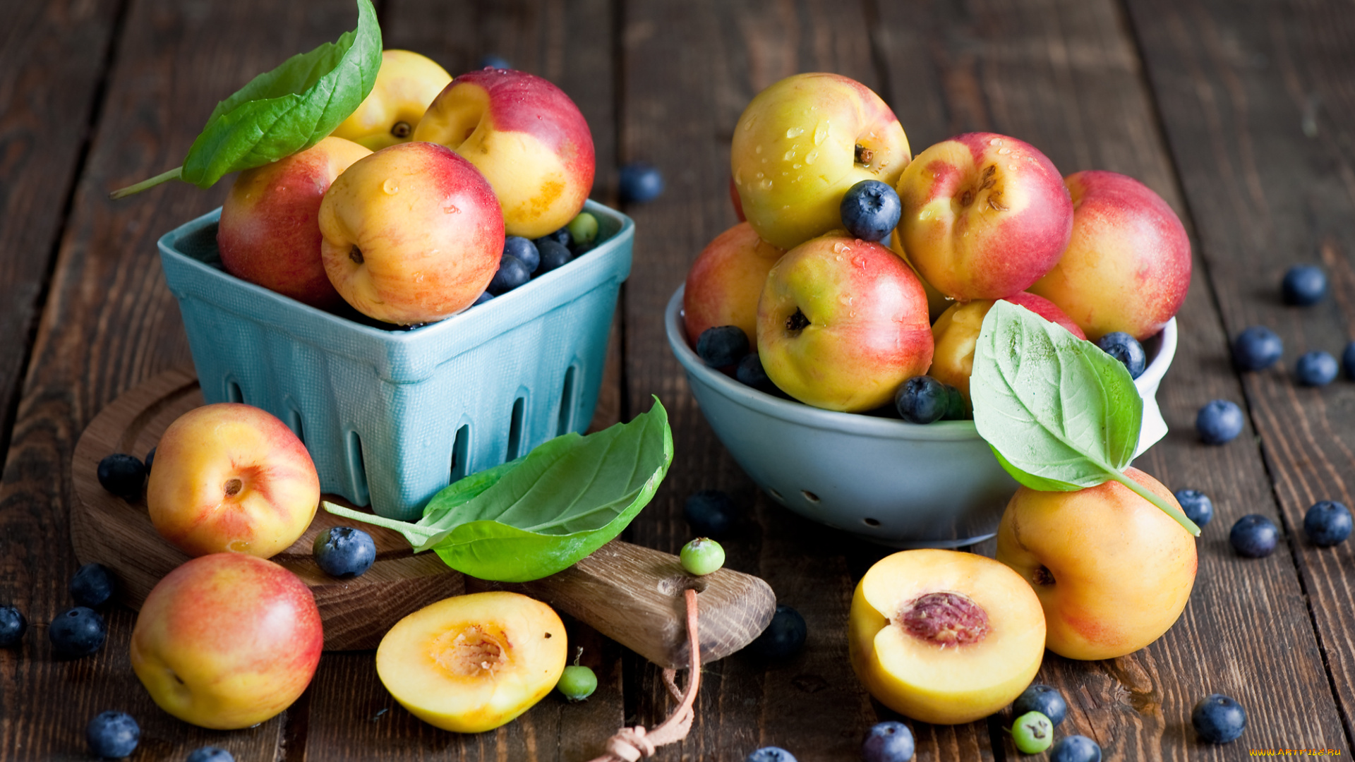 еда, фрукты, , ягоды, ягоды, голубика, нектарины