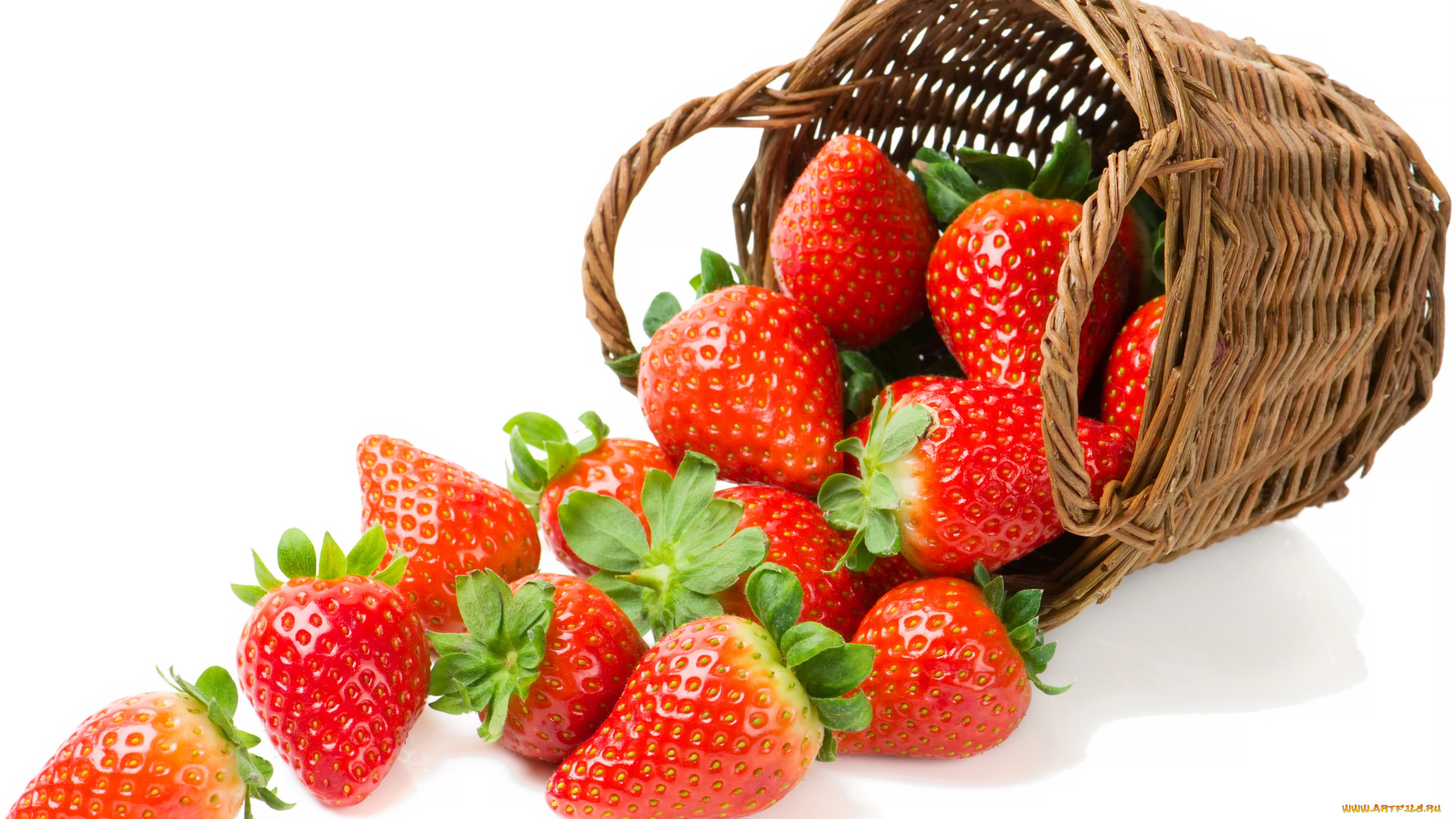 еда, клубника, , земляника, ягоды, корзинка