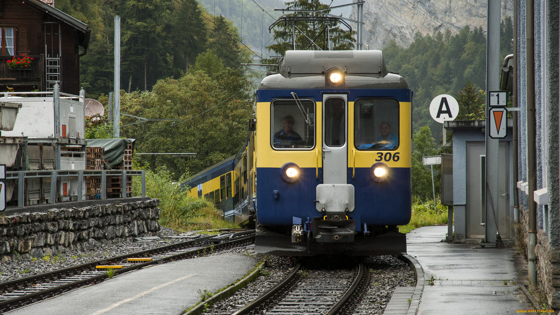 техника, поезда, электропоезд, горы