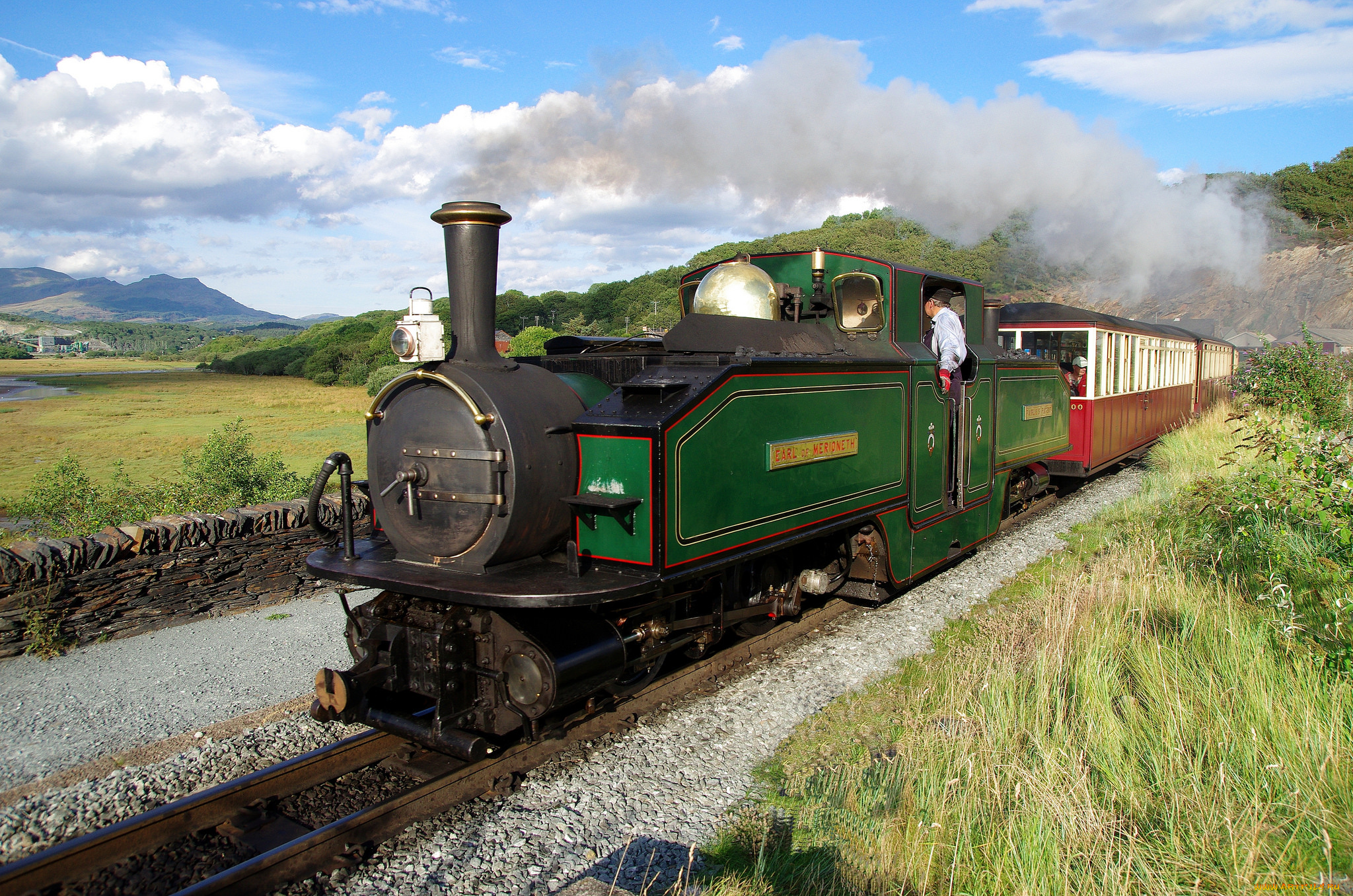 техника, паровозы, дорога, железная, паровоз, рельсы