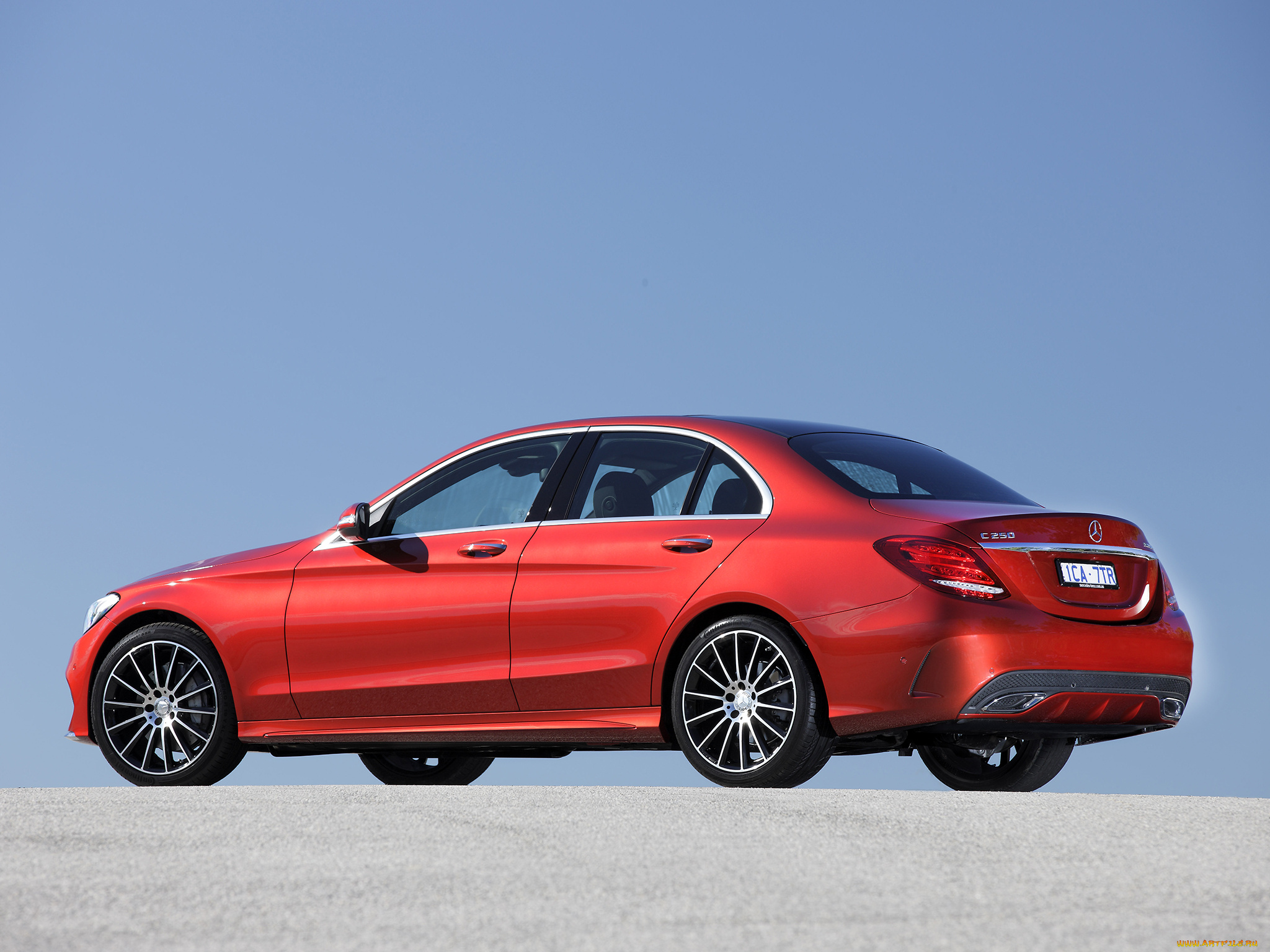 автомобили, mercedes-benz, c, 250, amg, line, au-spec, w205, 2014г, красный