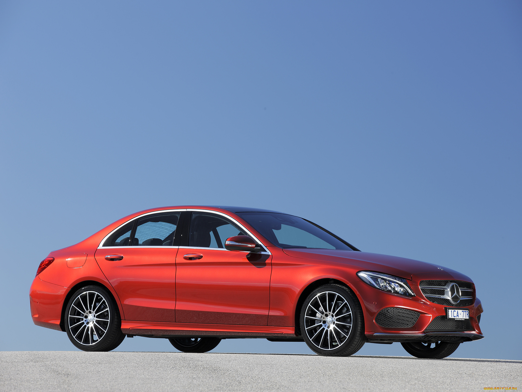 автомобили, mercedes-benz, c, 250, amg, line, au-spec, w205, 2014г, красный