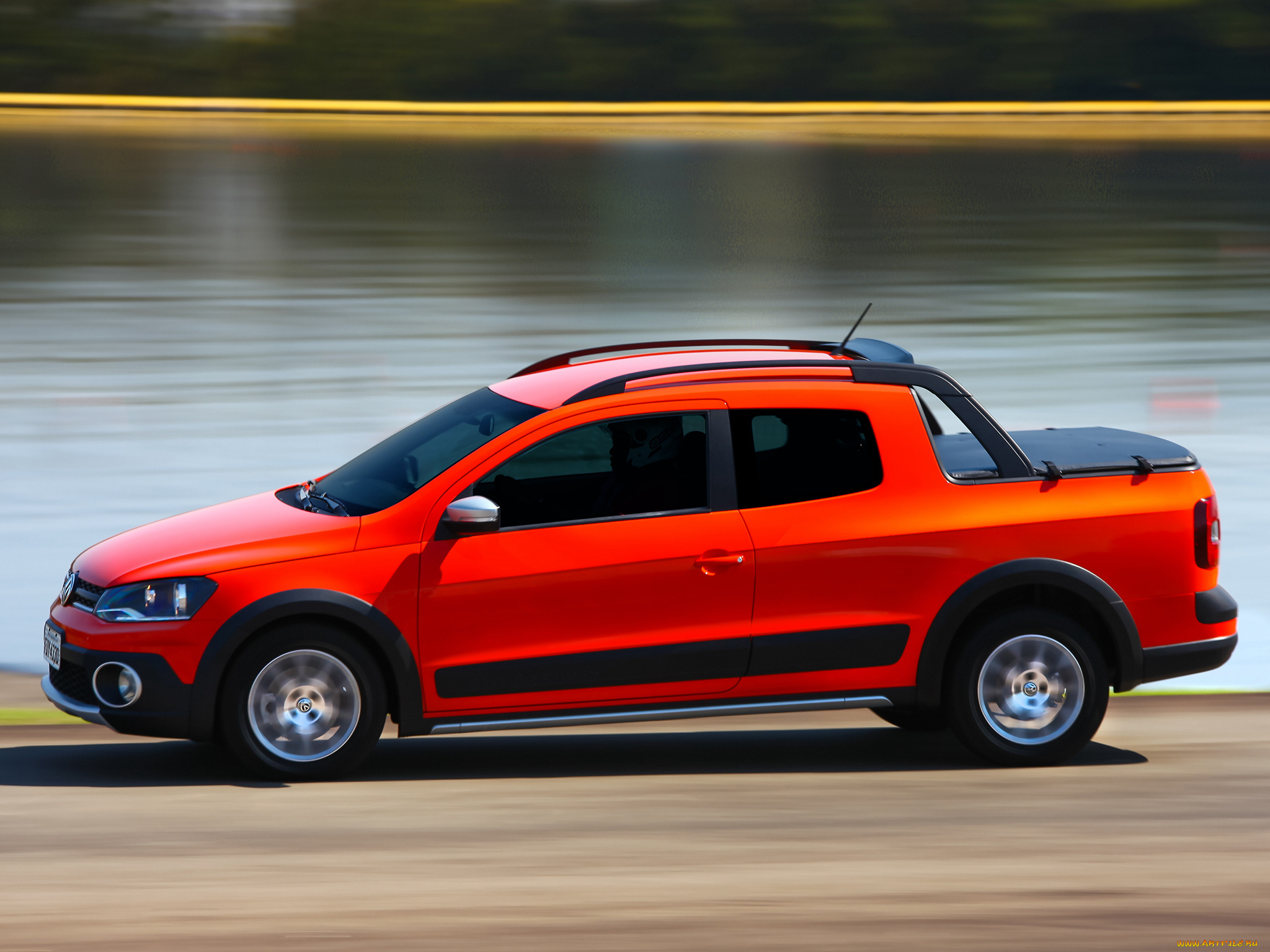 автомобили, volkswagen, cd, 2014г, cross, saveiro, красный