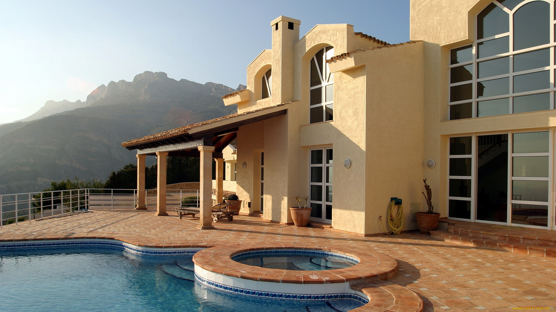 интерьер, бассейны, , открытые, площадки, дом, бассейн