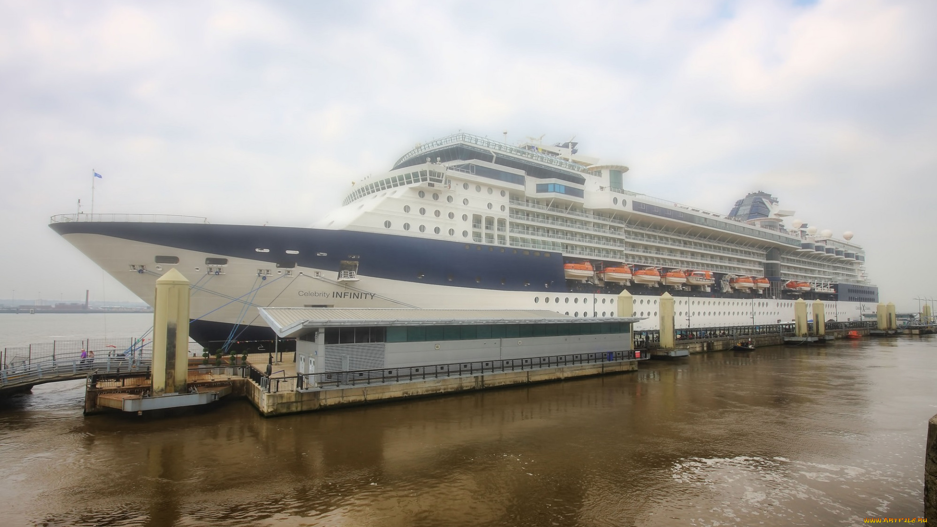 корабли, лайнеры, круиз, причал, лайнер, океанский