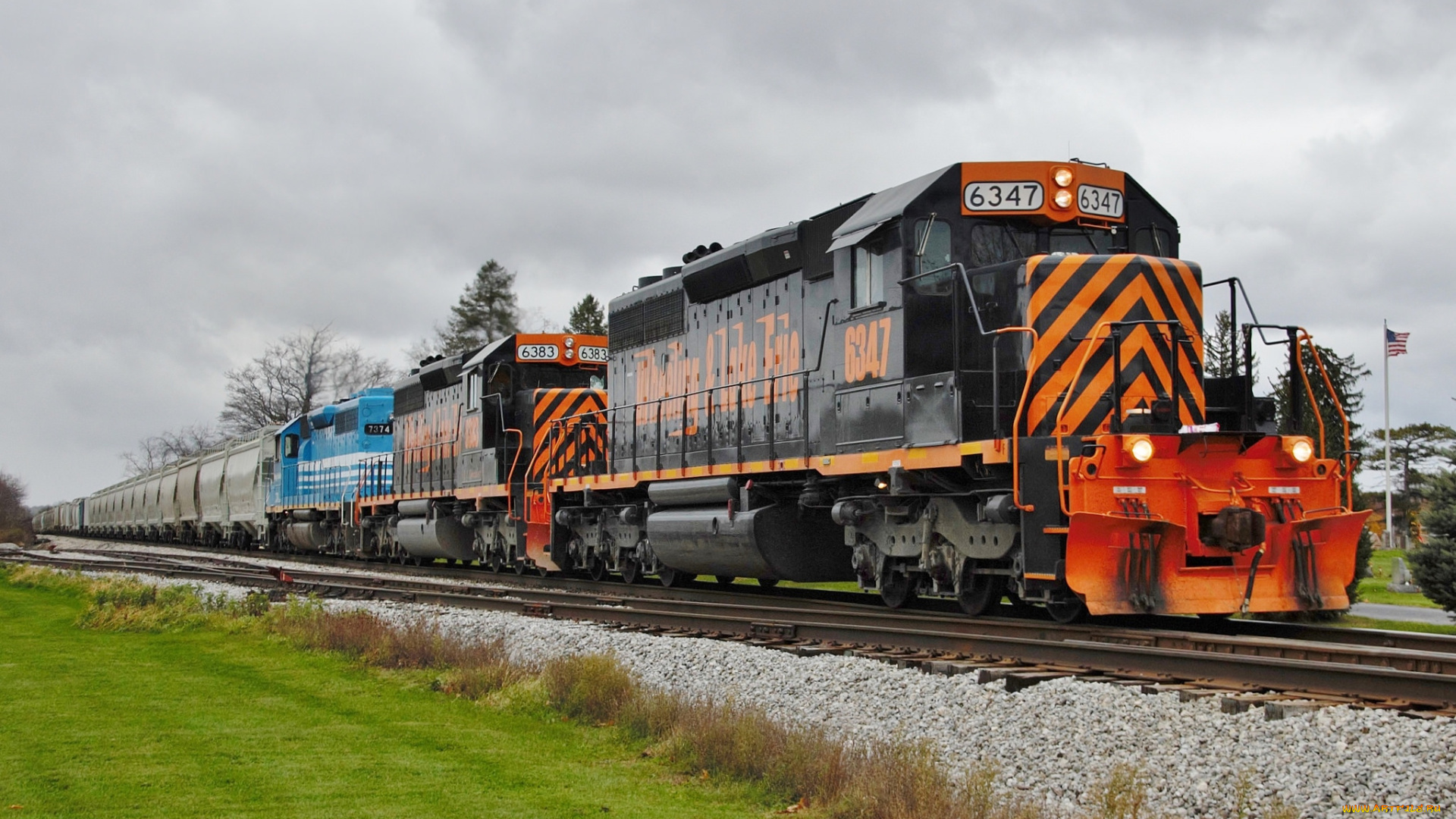 техника, поезда, локомотив, рельсы, дорога, железная, состав