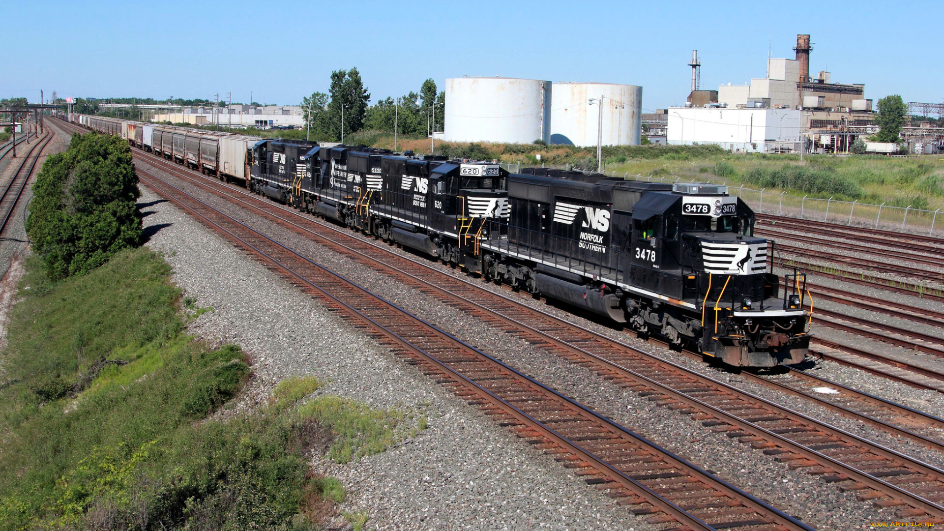 техника, поезда, состав, локомотив, железная, дорога, рельсы