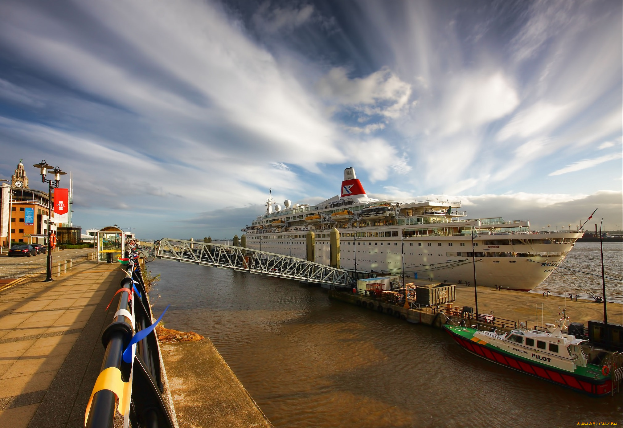 корабли, лайнеры, круиз, причал, лайнер, океанский