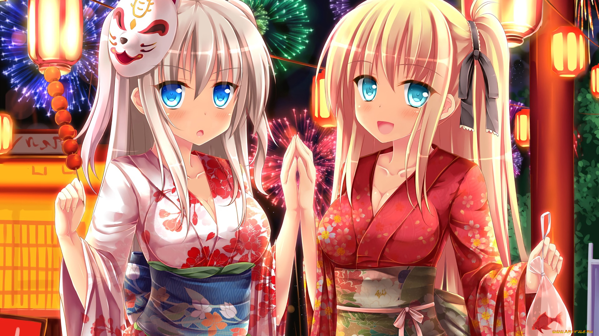 аниме, charlotte, девушки, взгляд, фон