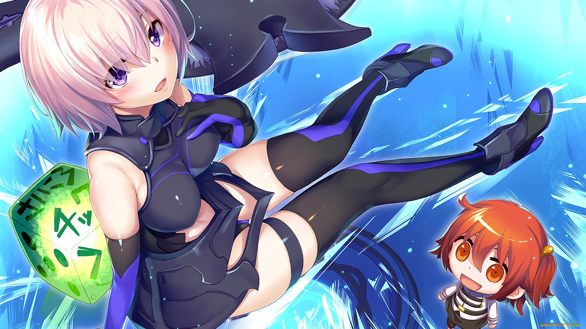 аниме, fate, stay, night, фон, девушка, взгляд