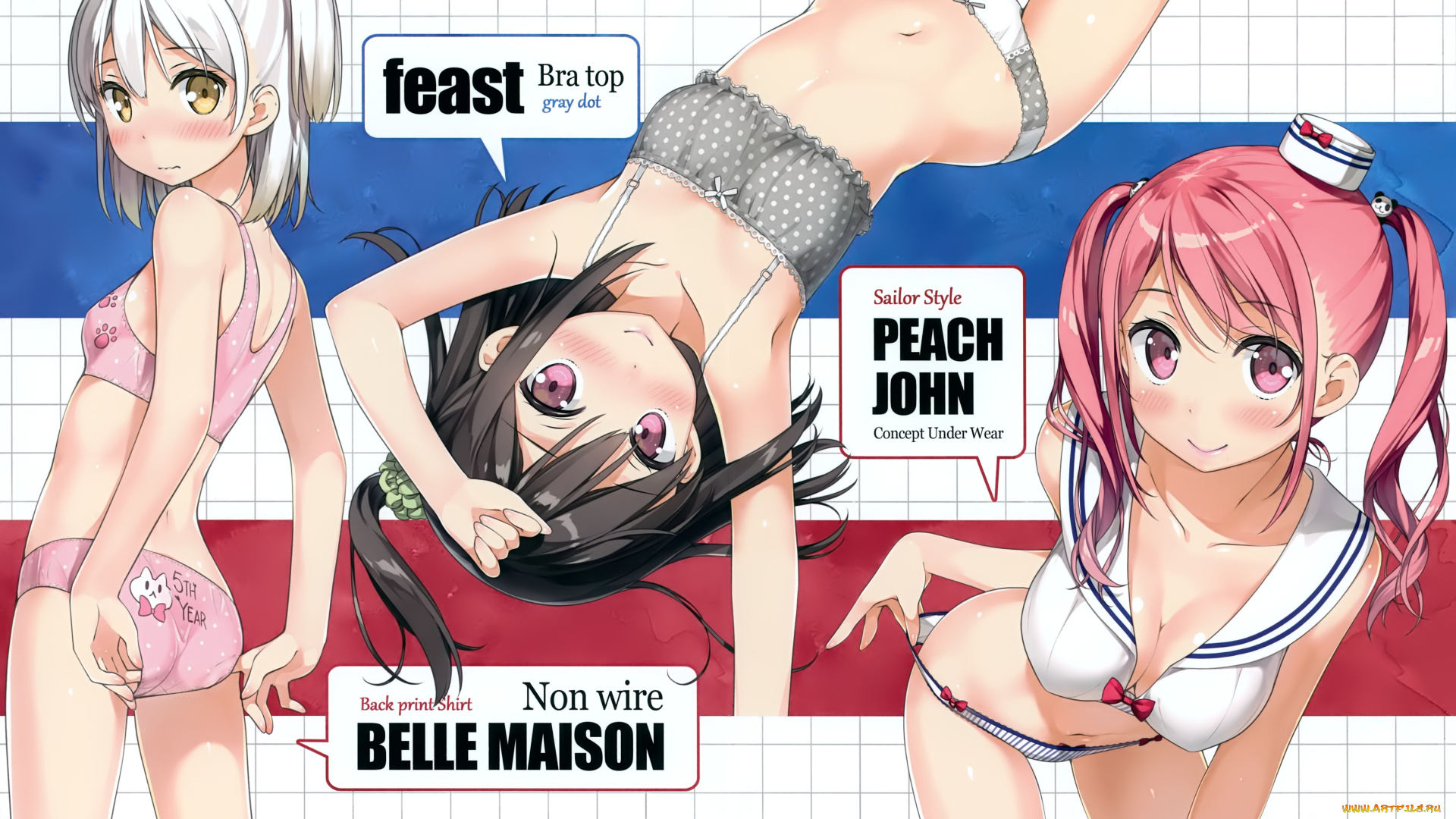 аниме, kantoku, , artbook, фон, взгляд, девушки