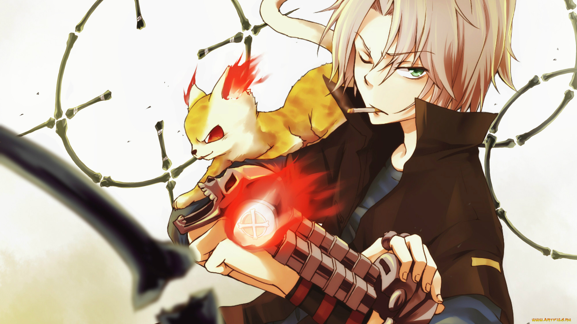 аниме, katekyo, hitman, reborn, гокудера, хаято