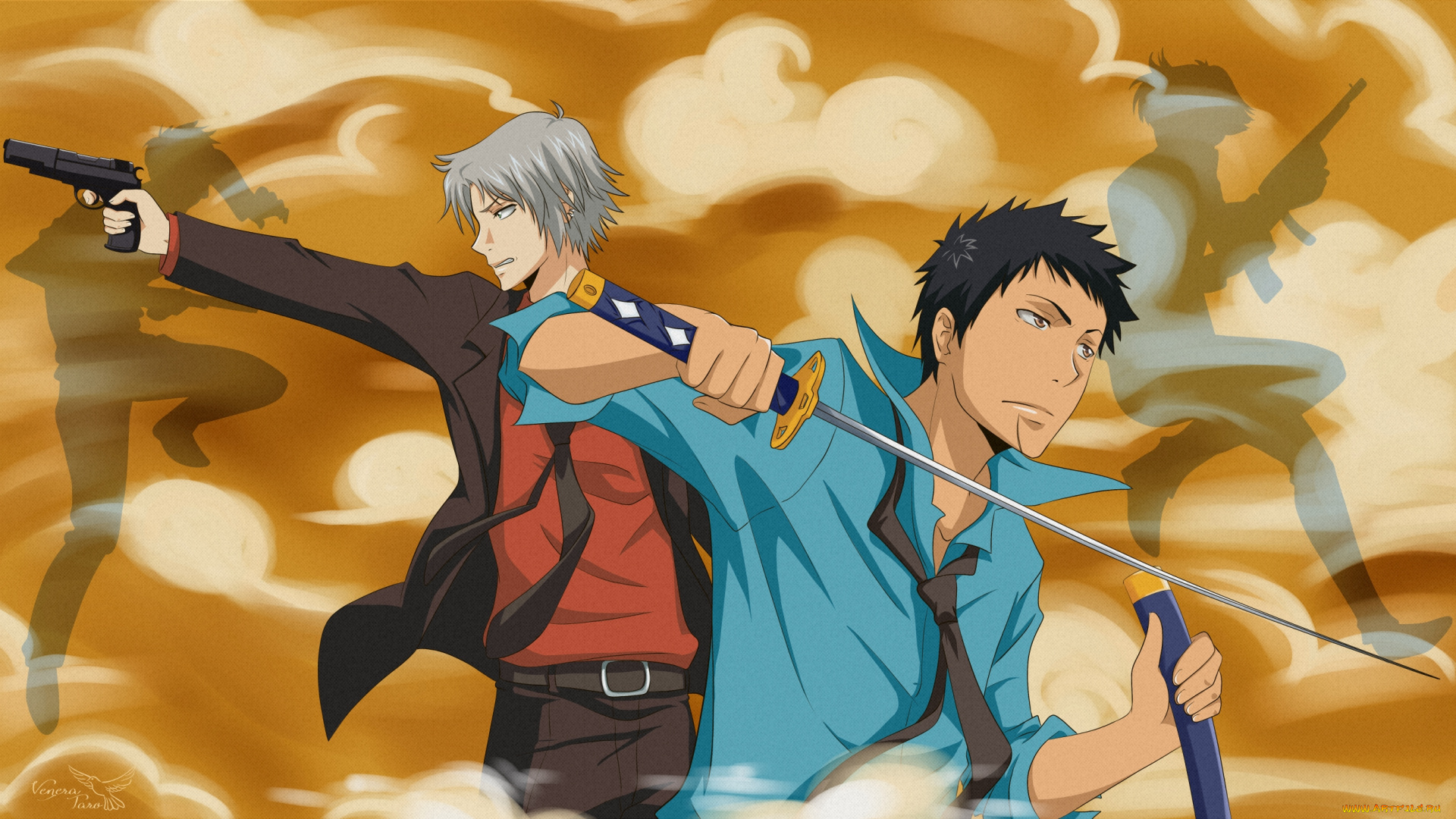 аниме, katekyo, hitman, reborn, парни