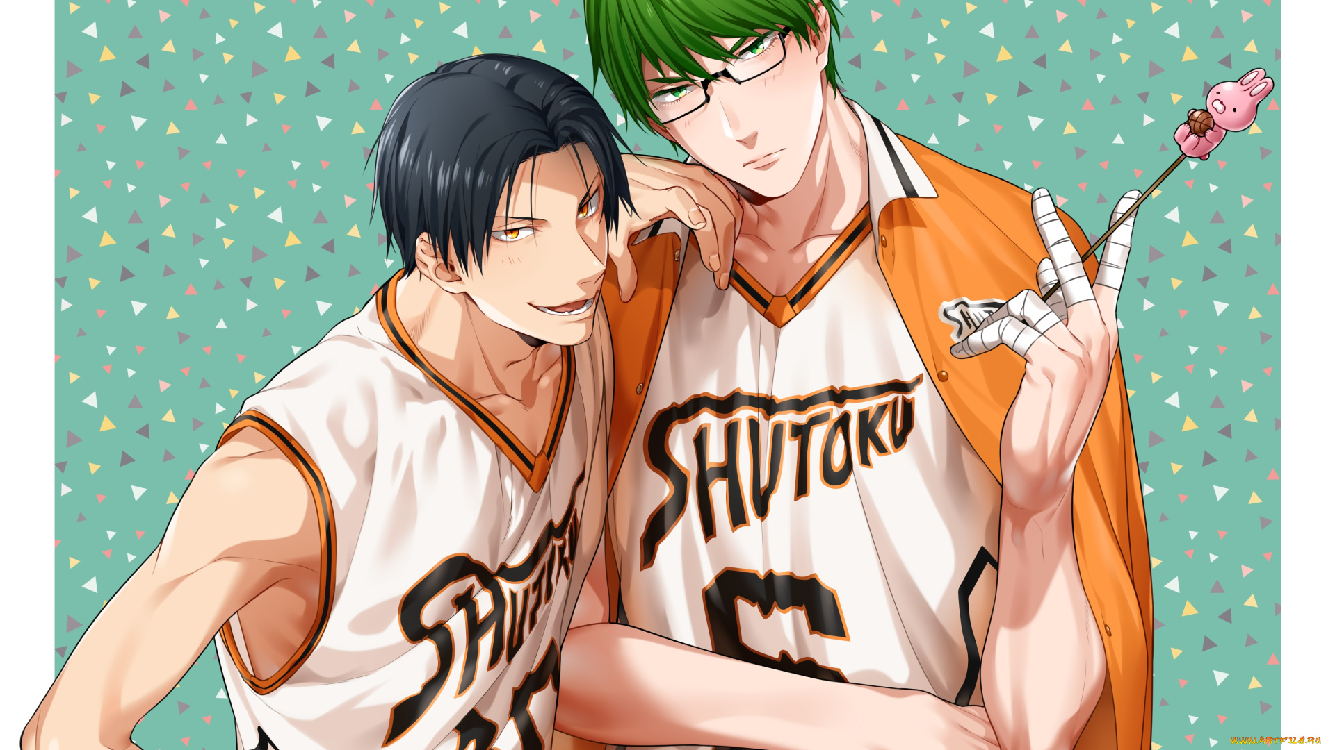 аниме, kuroko, no, baske, шинтаро, такао