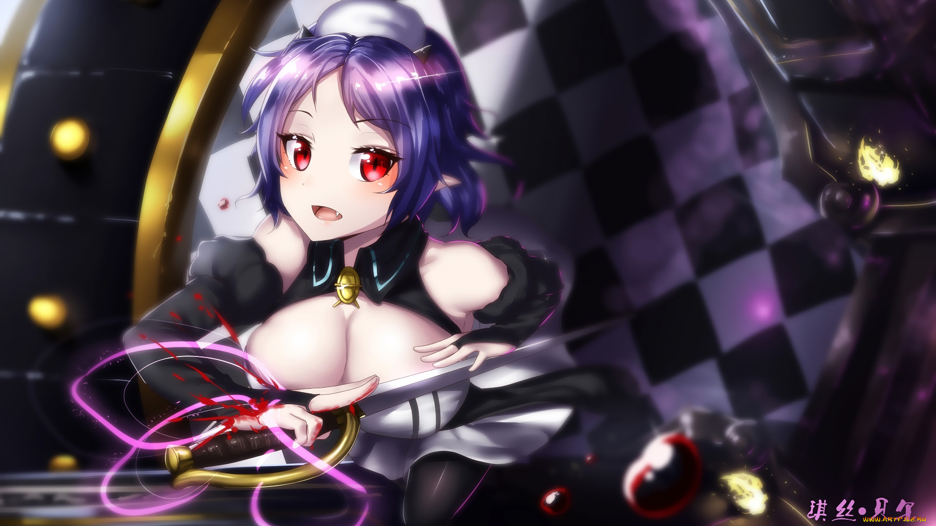 аниме, owari, no, seraph, фон, взгляд, девушка