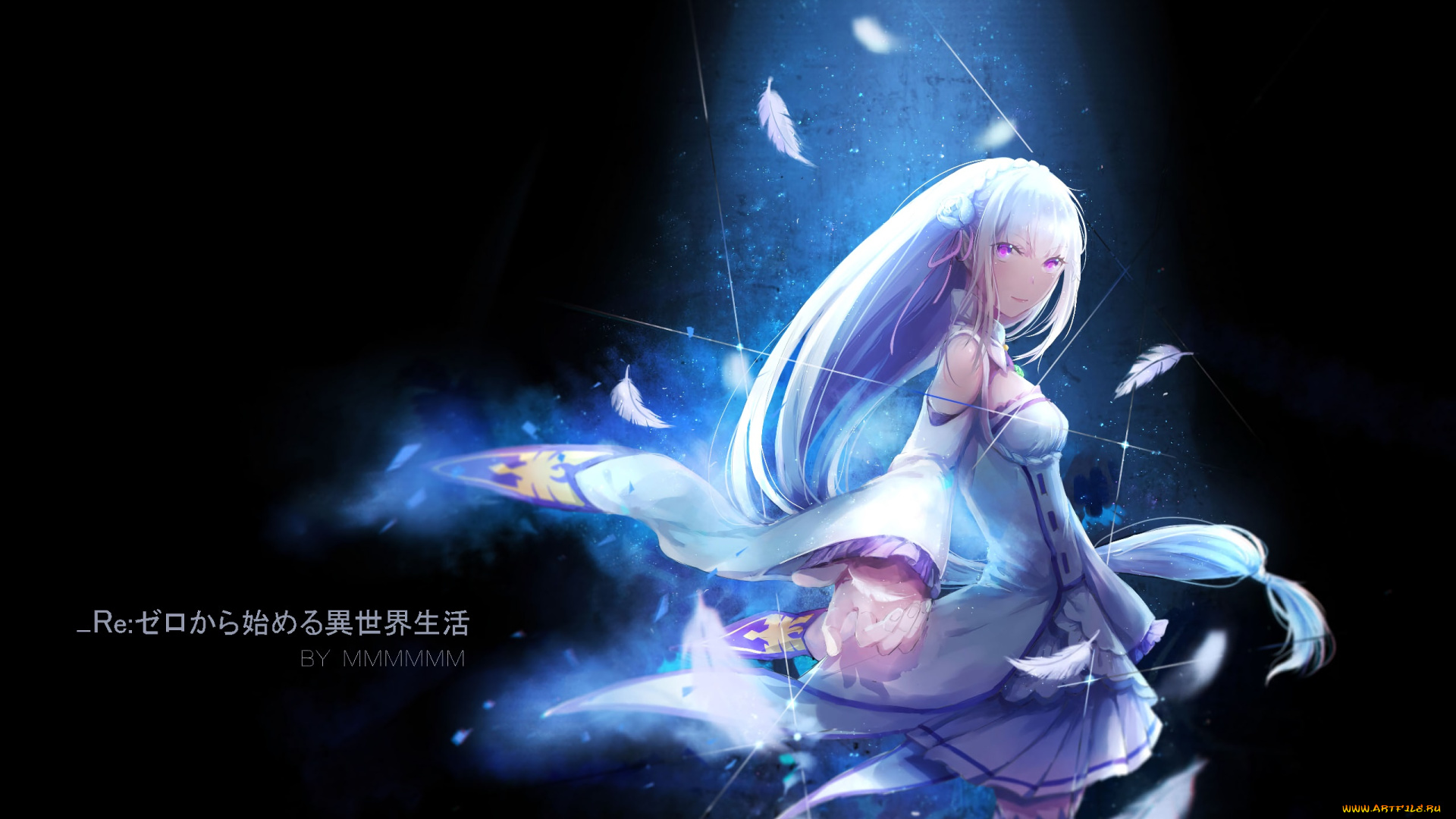 аниме, re, , zero, kara, hajimeru, isekai, seikatsu, девушка, взгляд, фон