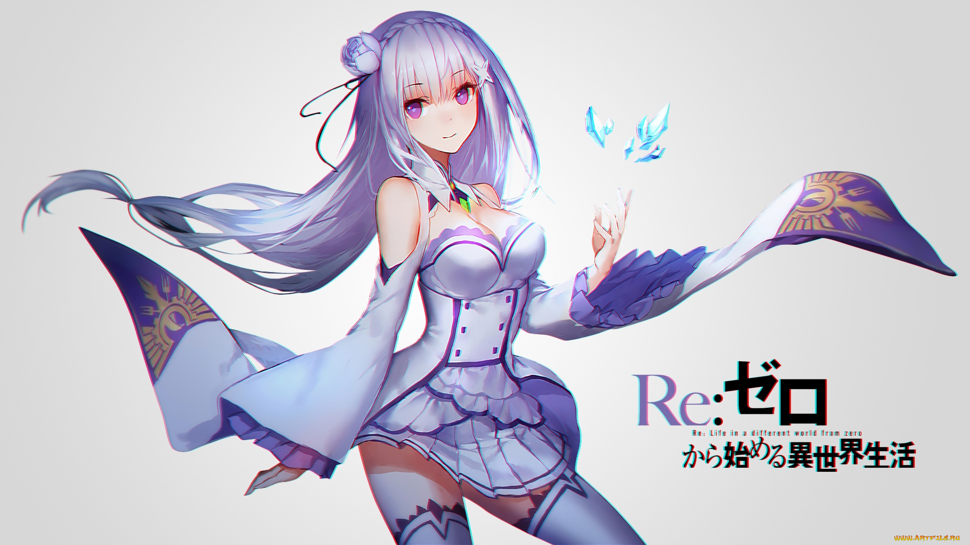 аниме, re, , zero, kara, hajimeru, isekai, seikatsu, фон, взгляд, девушка