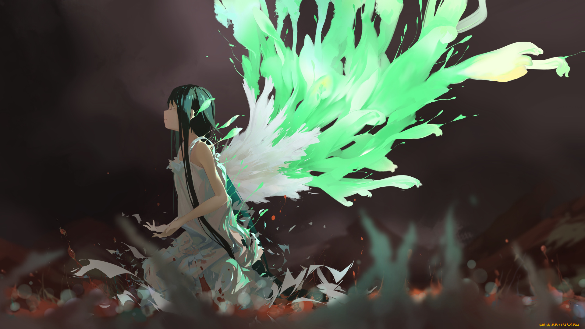 аниме, saya, no, uta, saya, no, uta