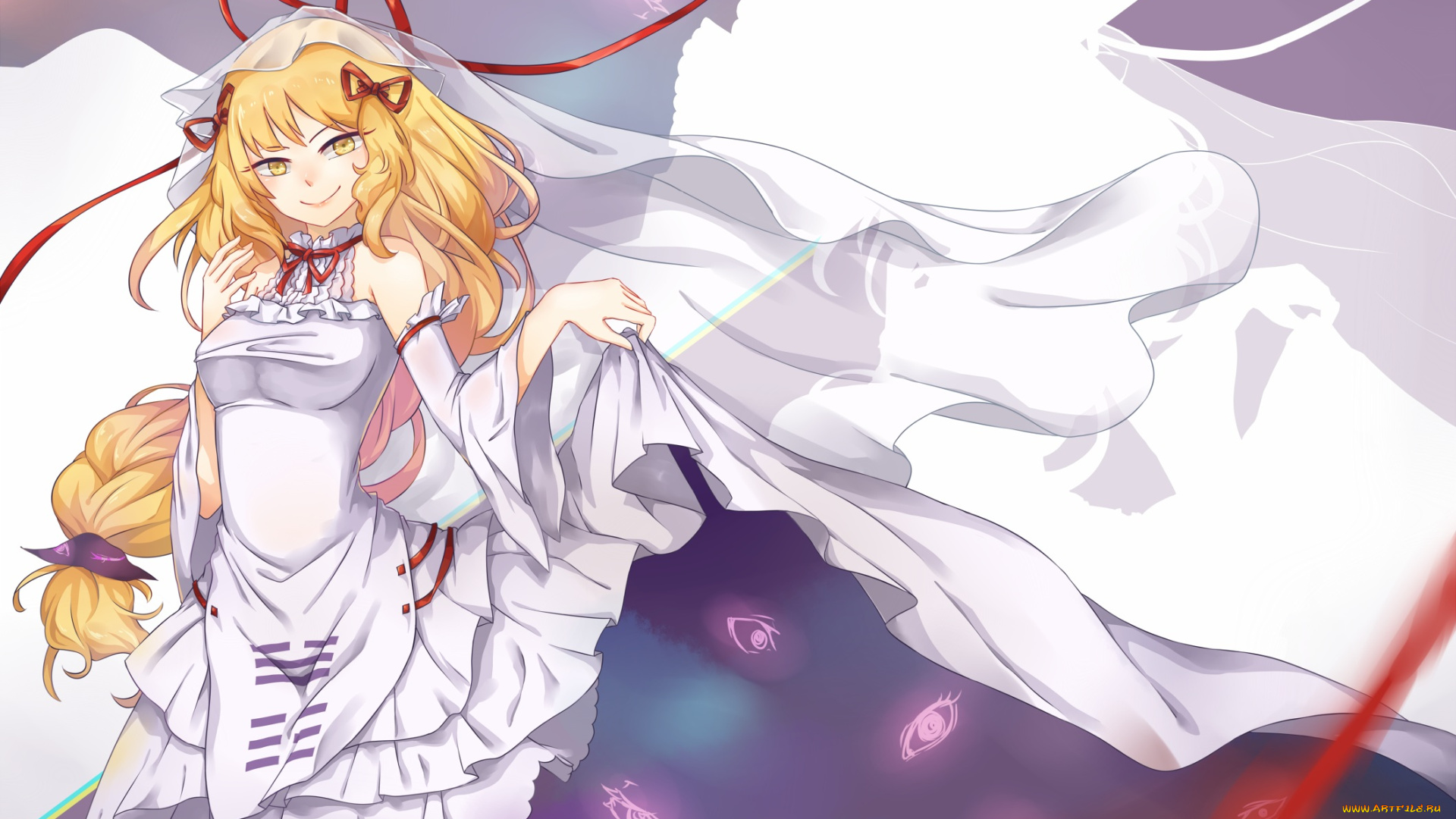 аниме, touhou, девушка