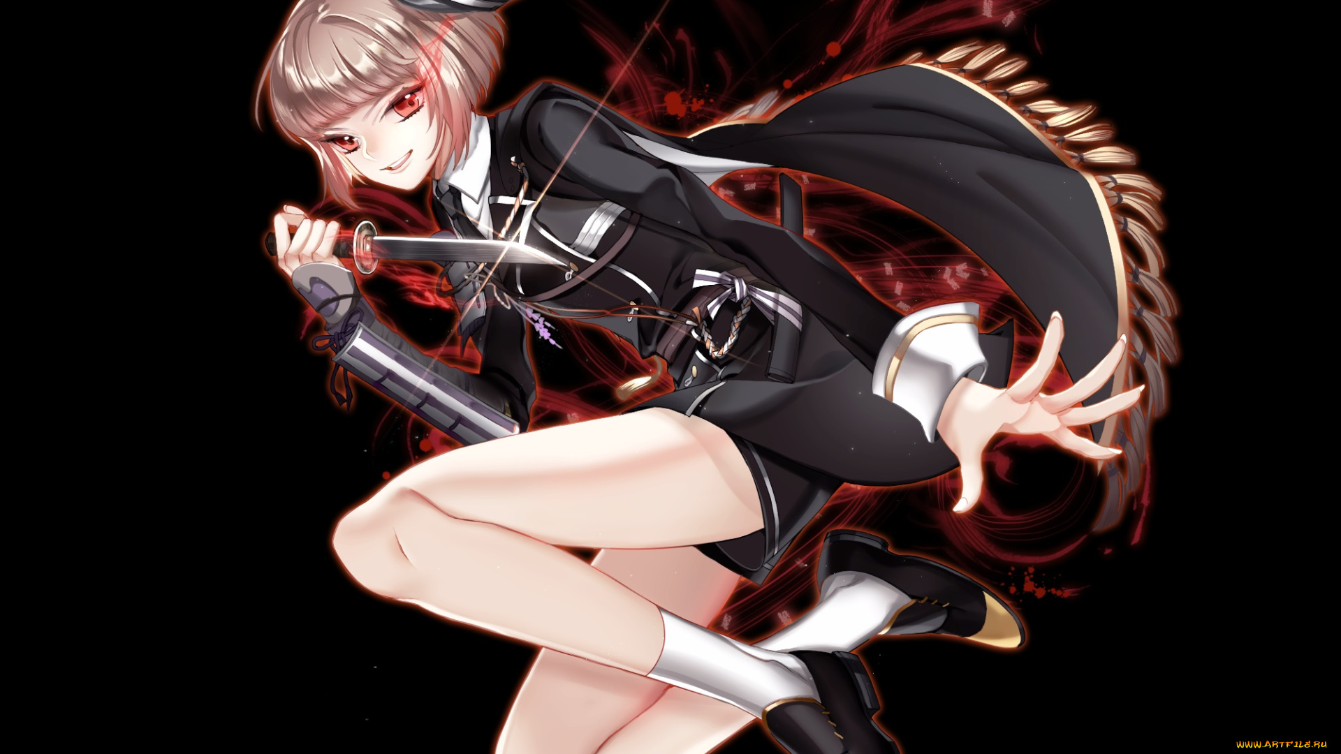 аниме, touken, ranbu, девушка