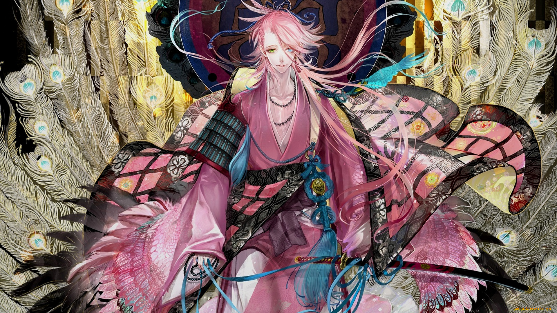 аниме, touken, ranbu, парень