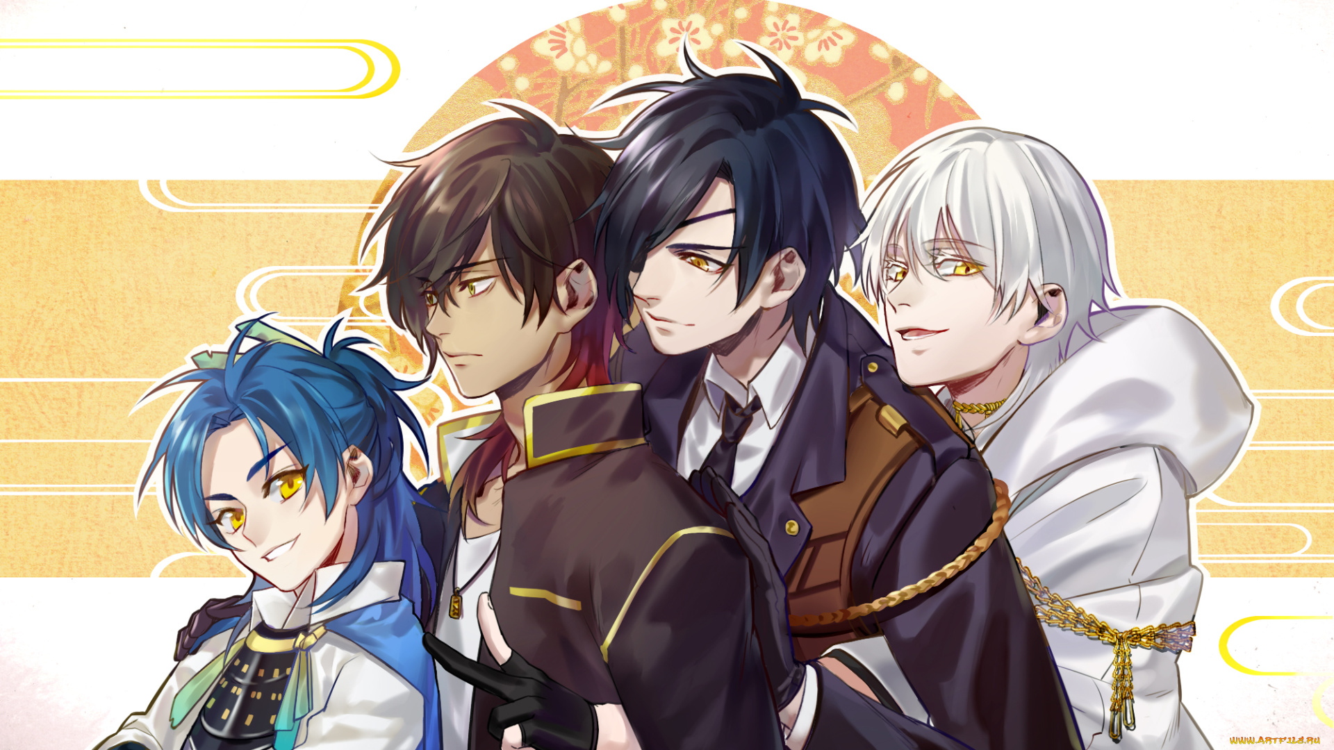 аниме, touken, ranbu, парни