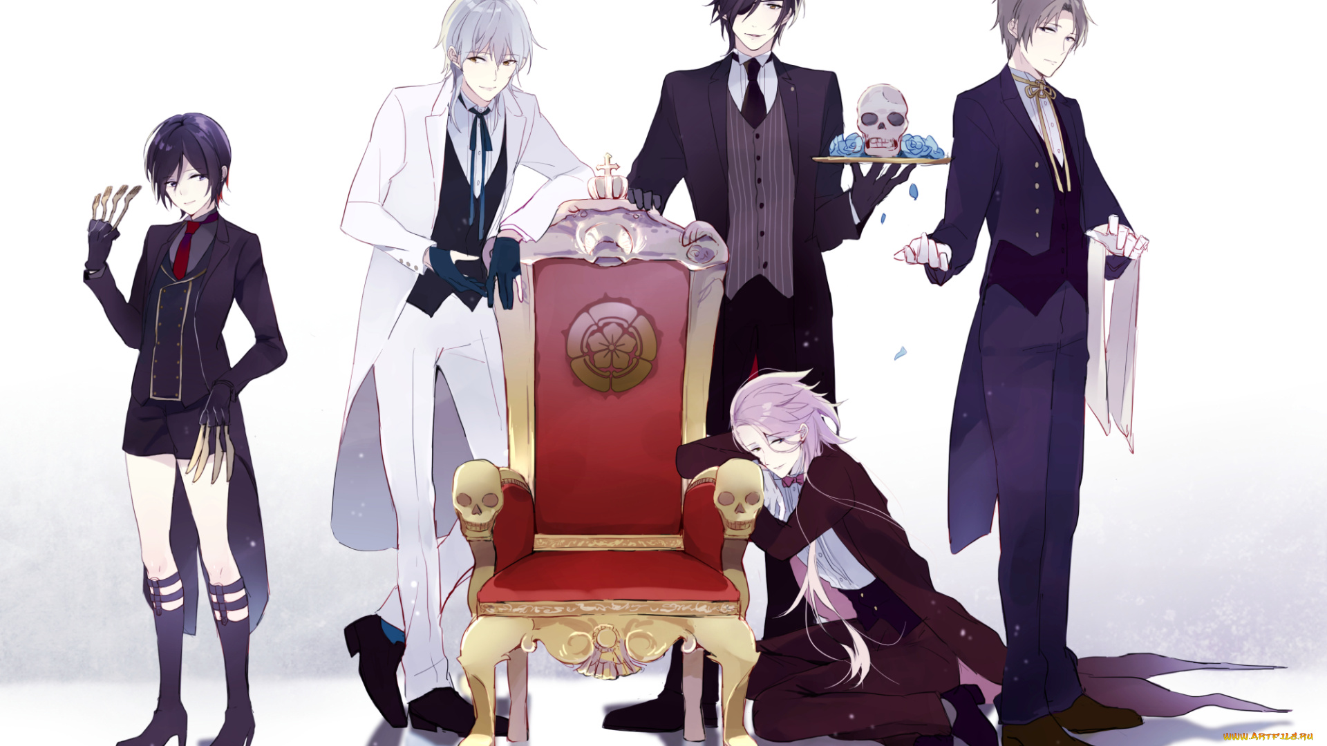 аниме, touken, ranbu, парни