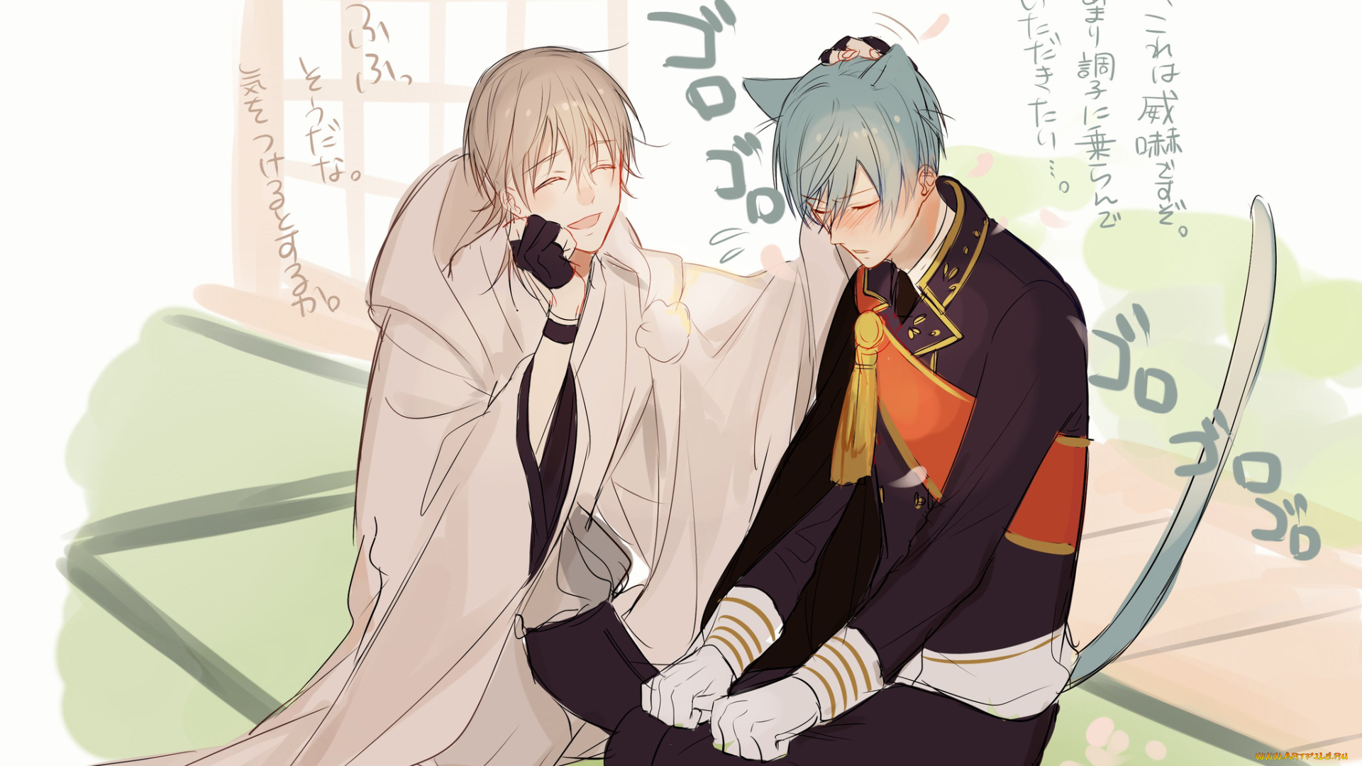 аниме, touken, ranbu, парни