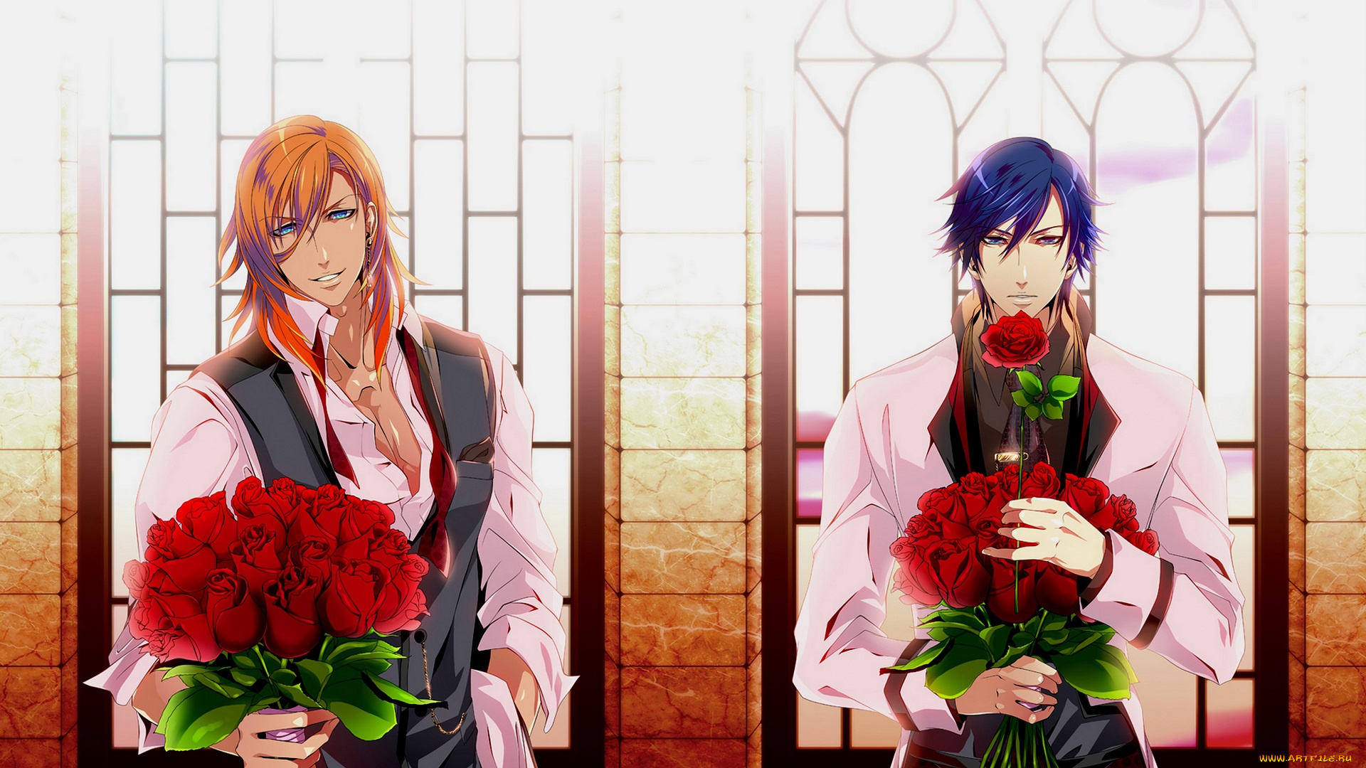 аниме, uta, no, prince-sama, парни