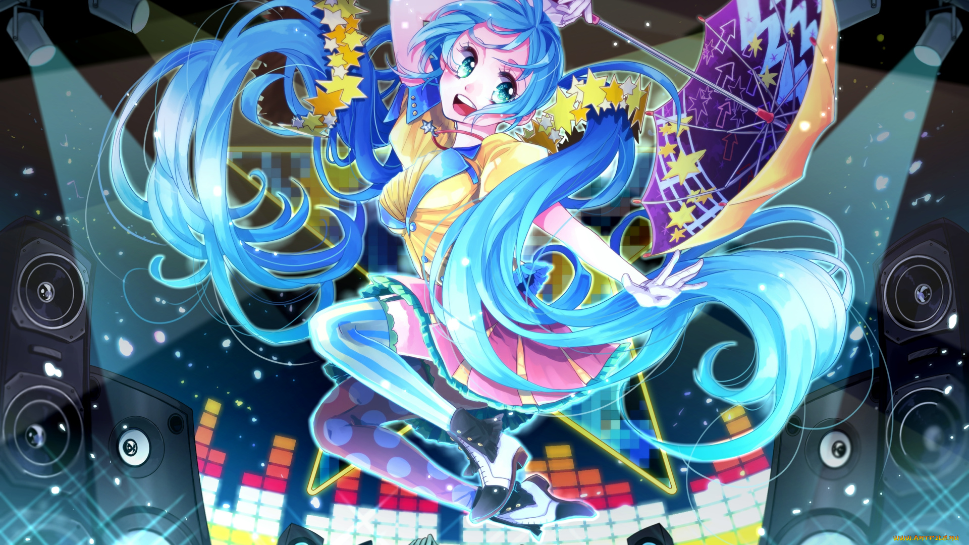 аниме, vocaloid, девушка