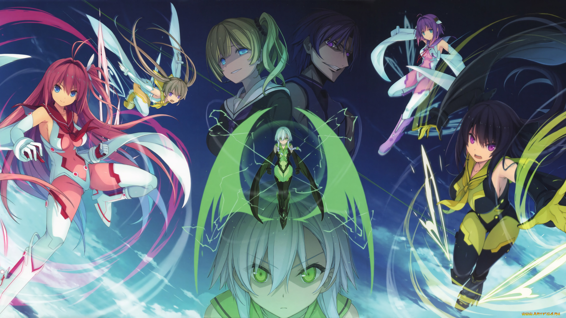 ao, no, kanata, no, four, rhythm, аниме, aokana, персонажи