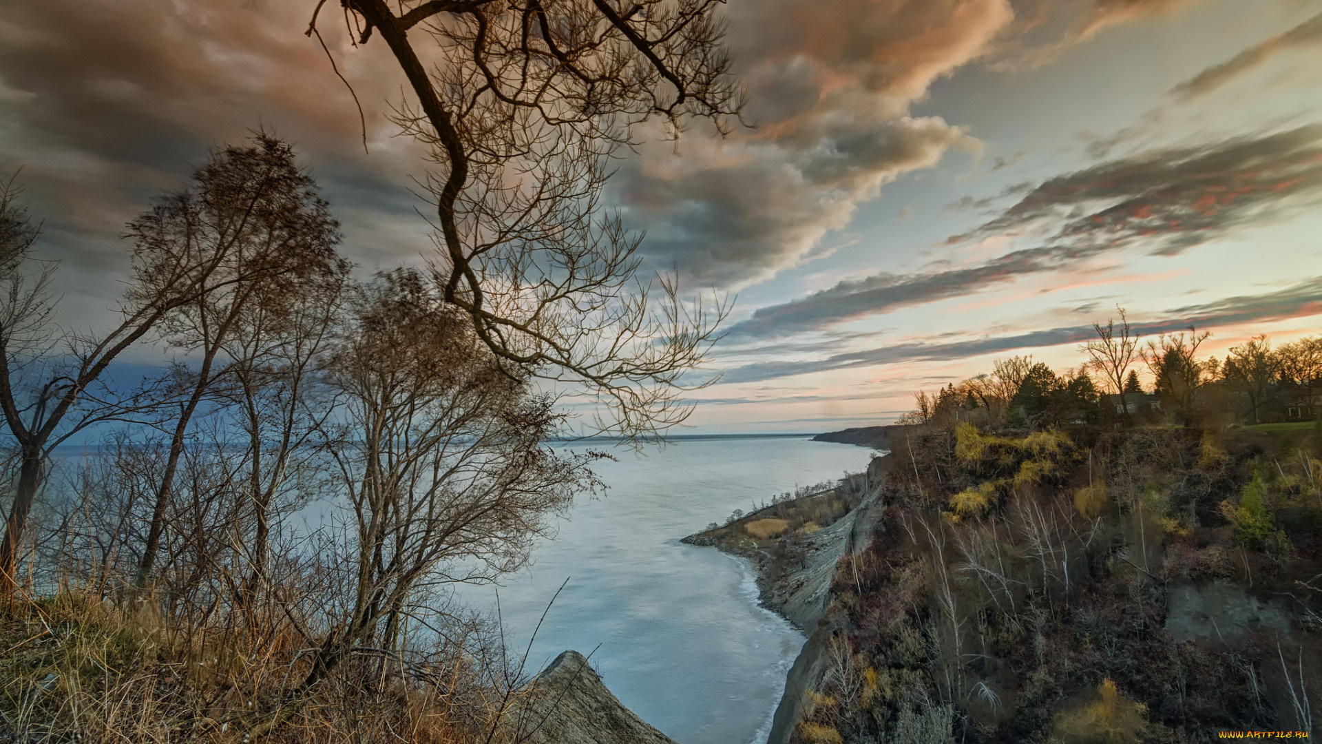 природа, побережье, море, берег