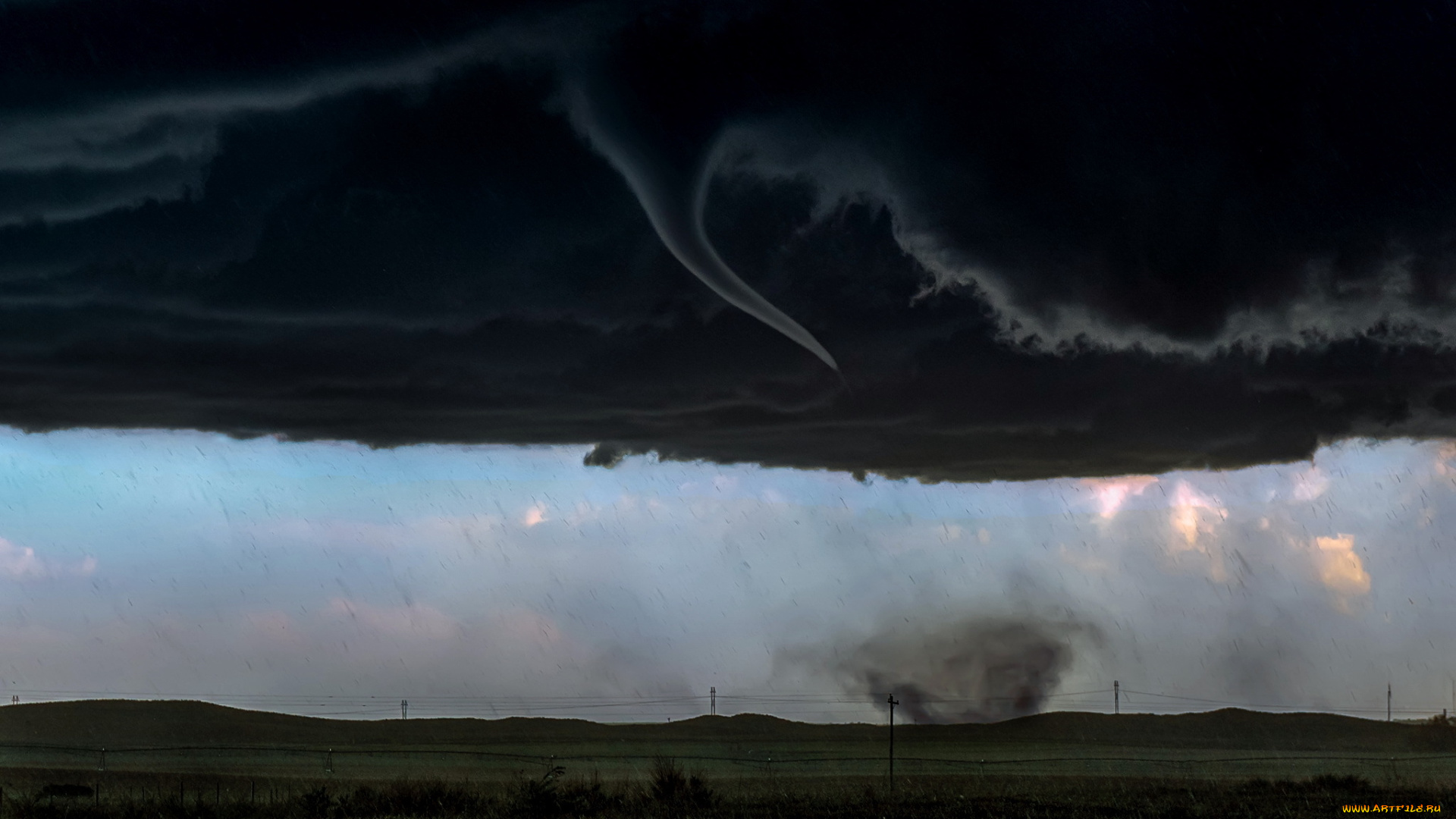 природа, стихия, тучи, вихрь