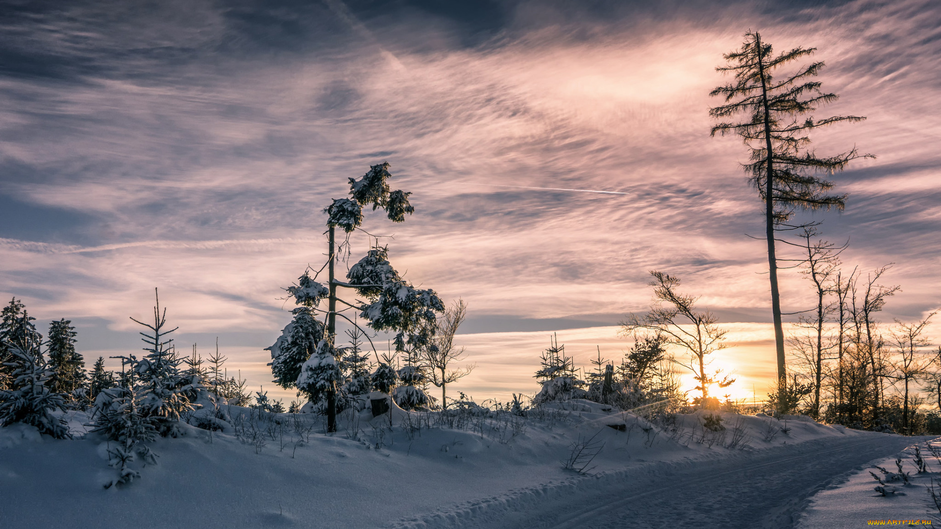 природа, зима, снег