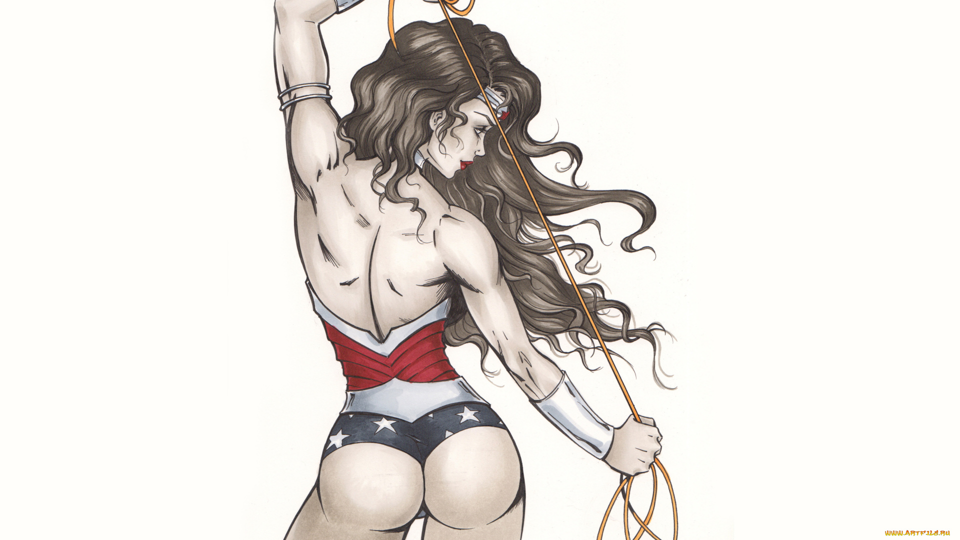 рисованное, комиксы, фон, униформа, девушка