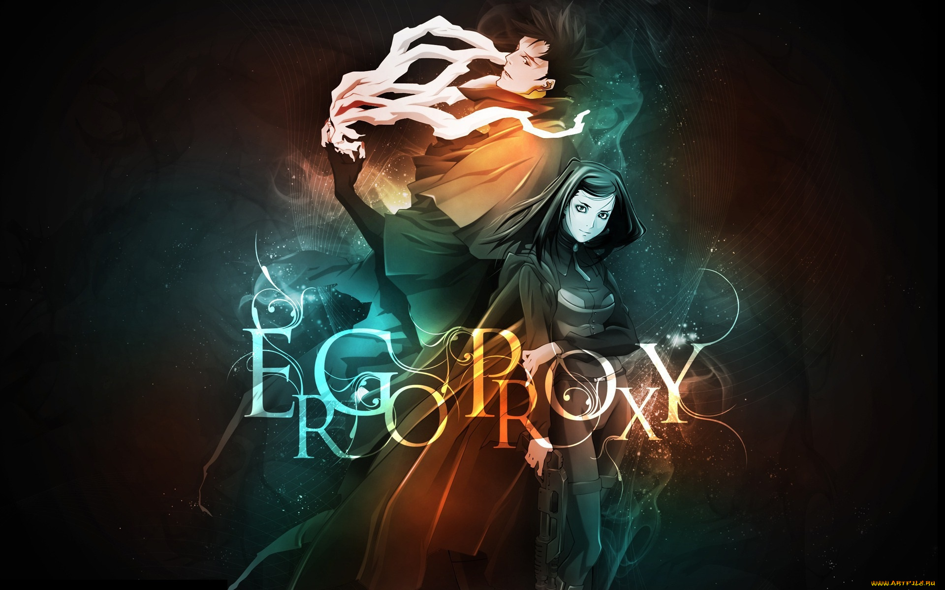 аниме, ergo, proxy, двое