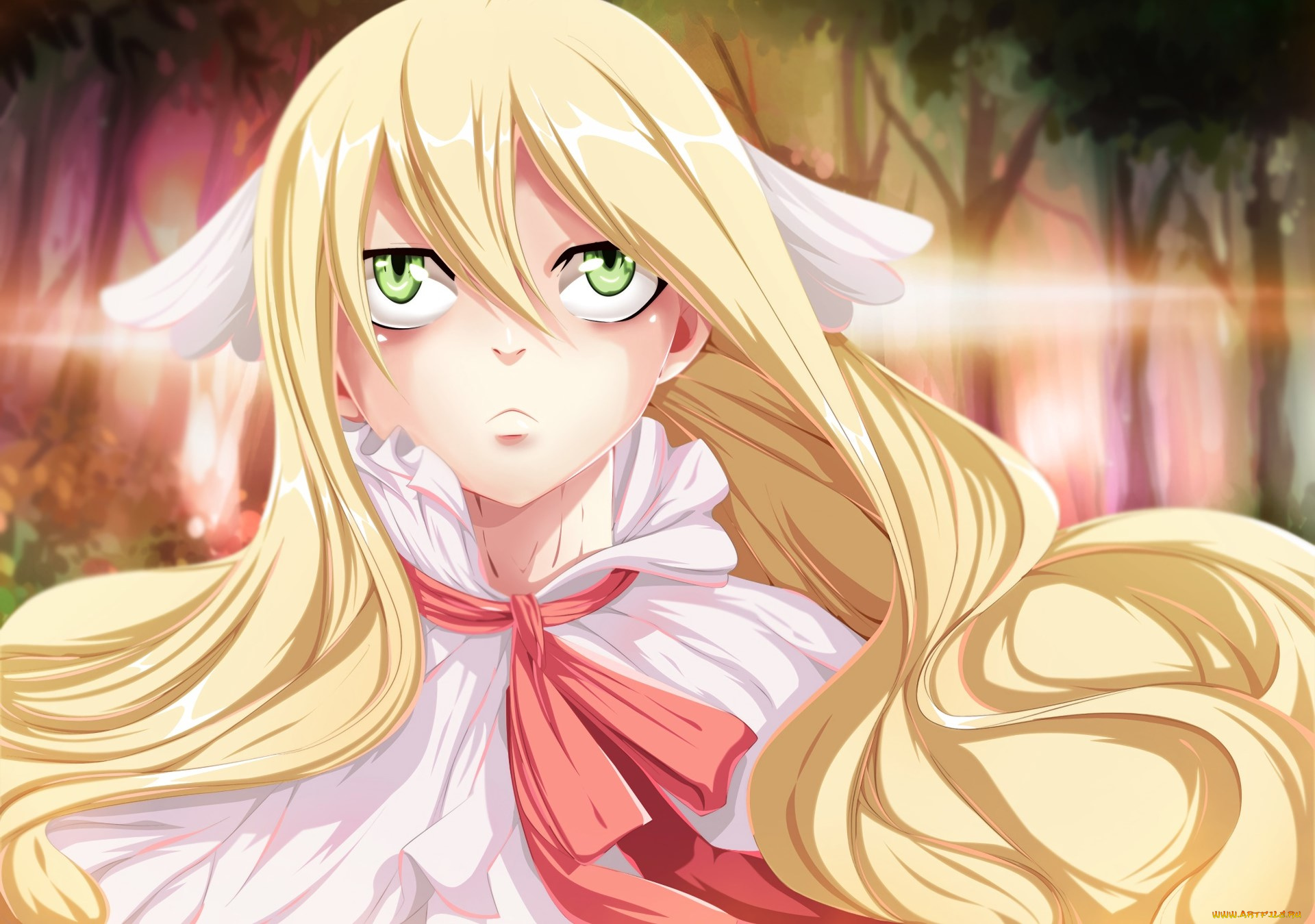 аниме, fairy, tail, фон, взгляд, девушка