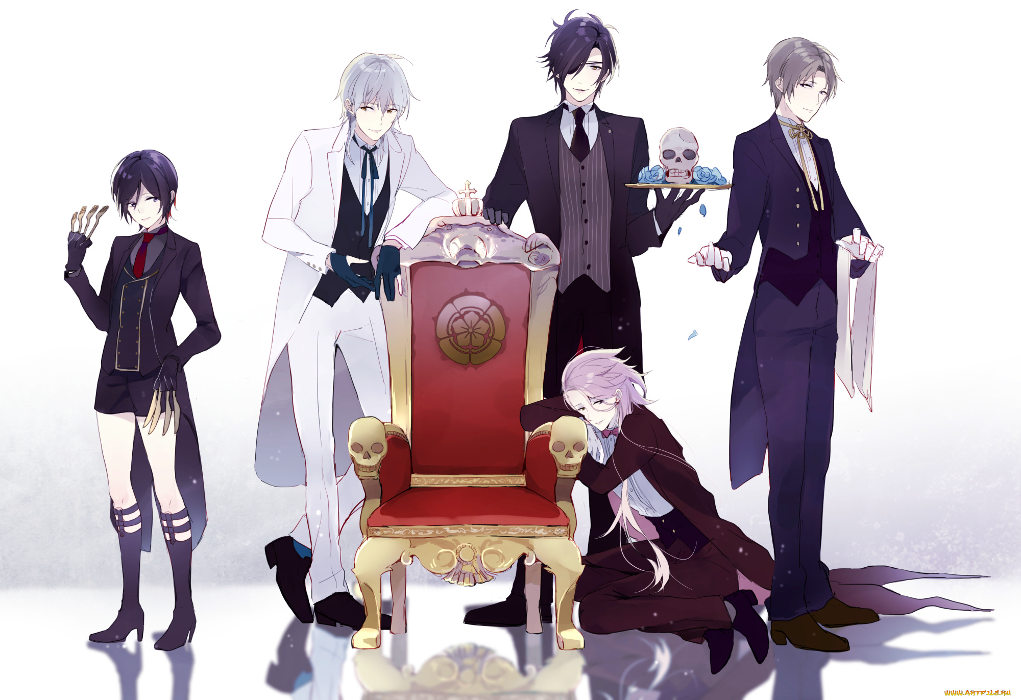 аниме, touken, ranbu, парни