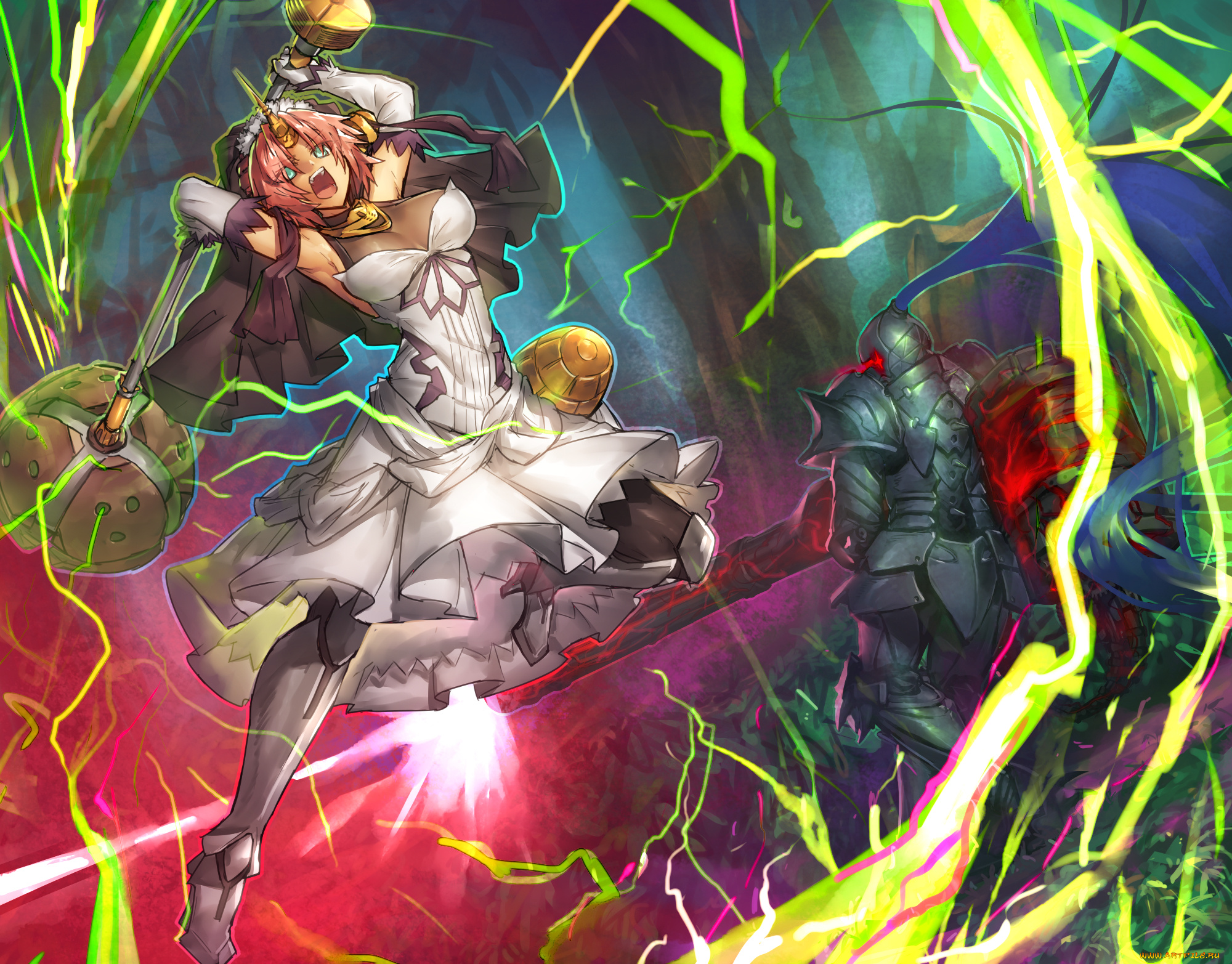 аниме, fate, stay, night, девушка