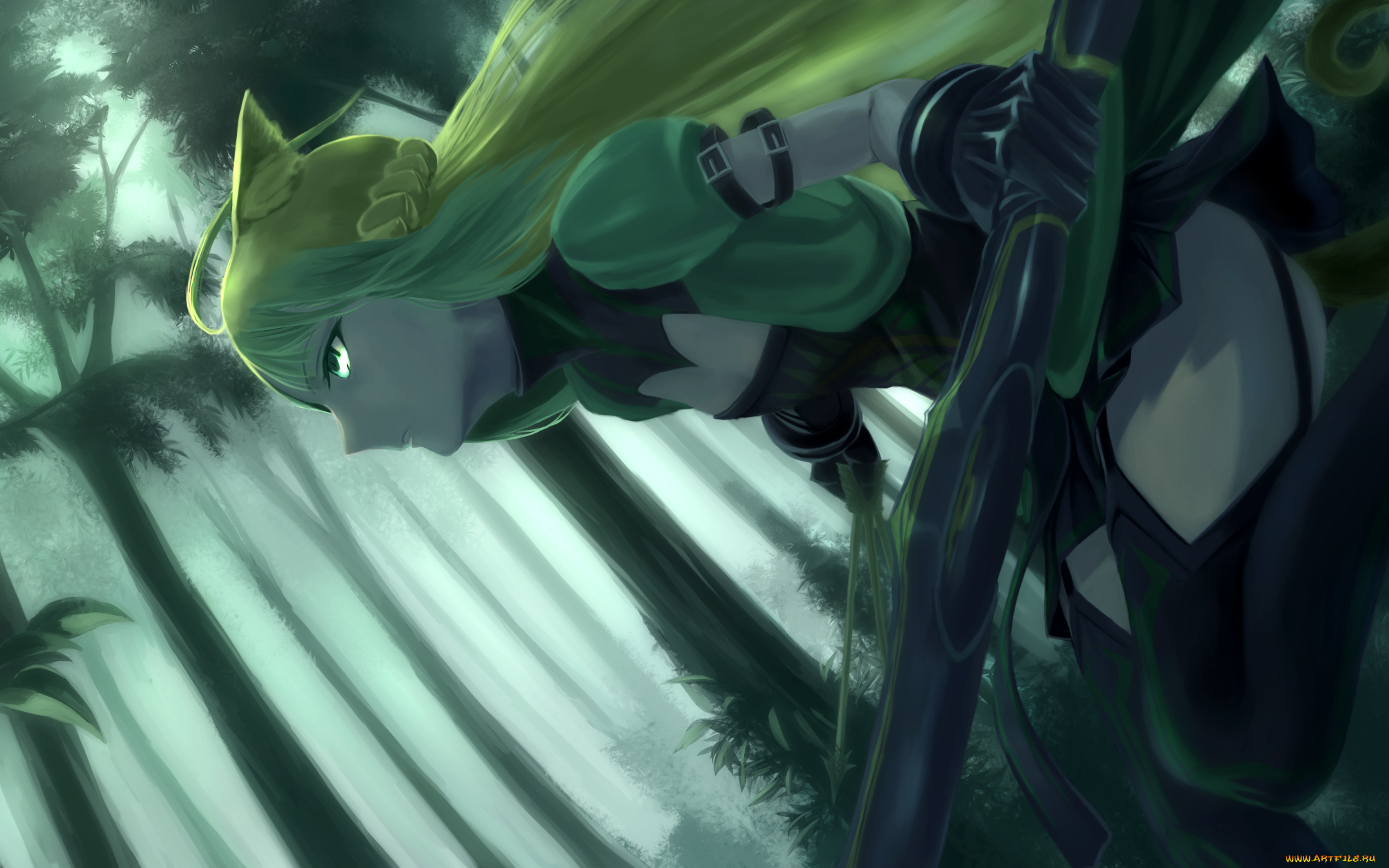 аниме, fate, stay, night, девушка