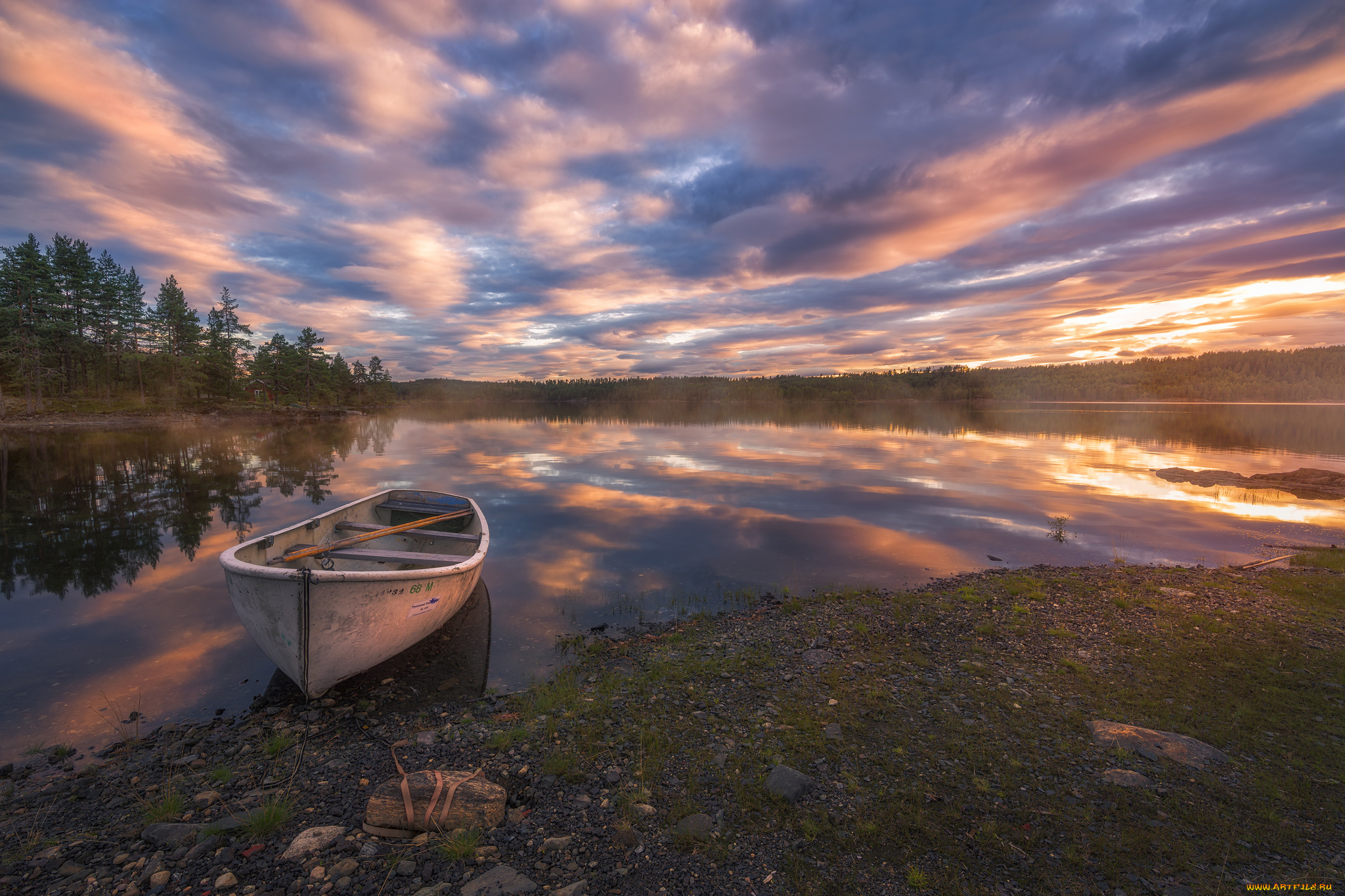 корабли, лодки, , шлюпки, река, лес