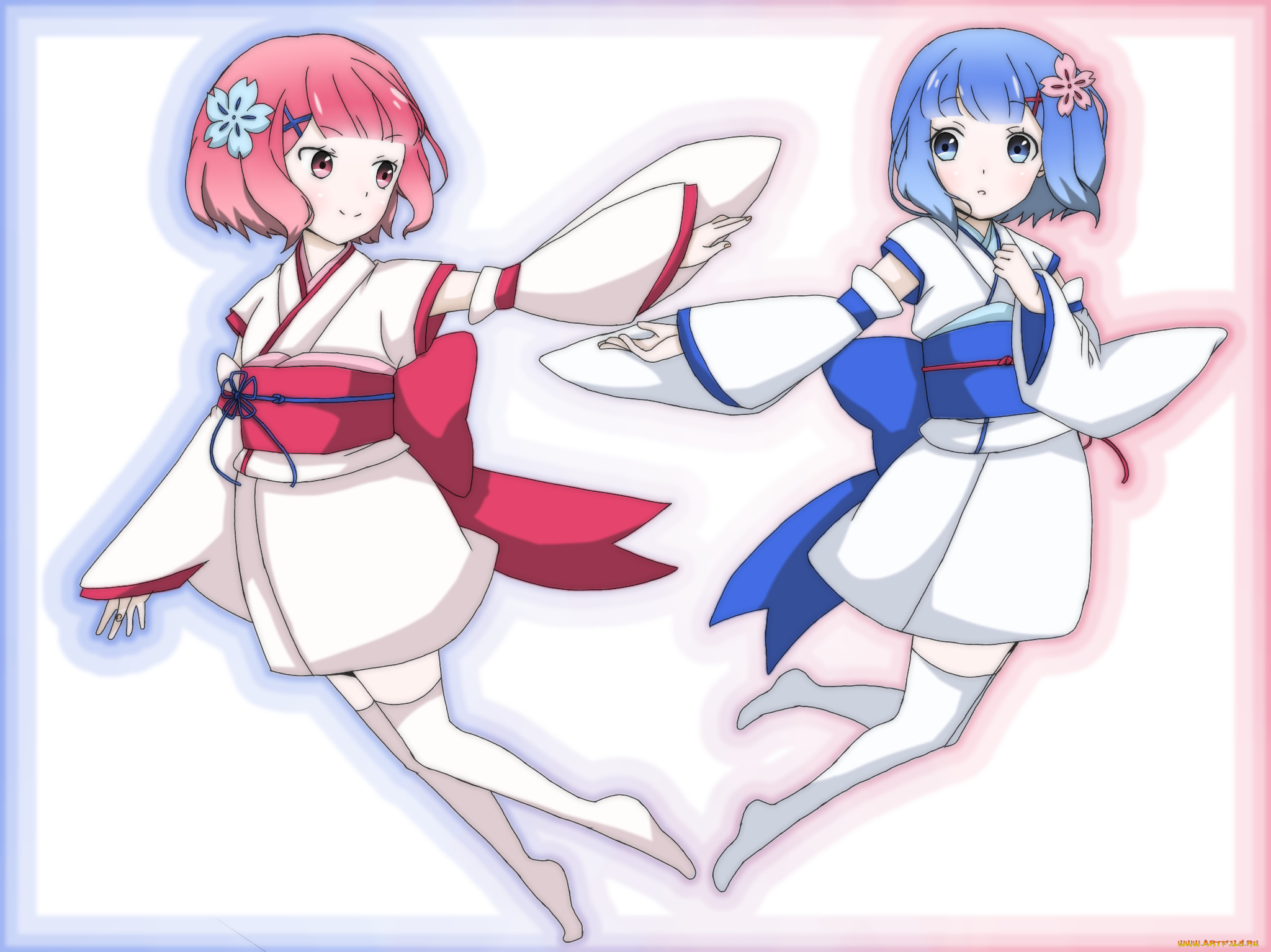 аниме, re, , zero, kara, hajimeru, isekai, seikatsu, рам, рем