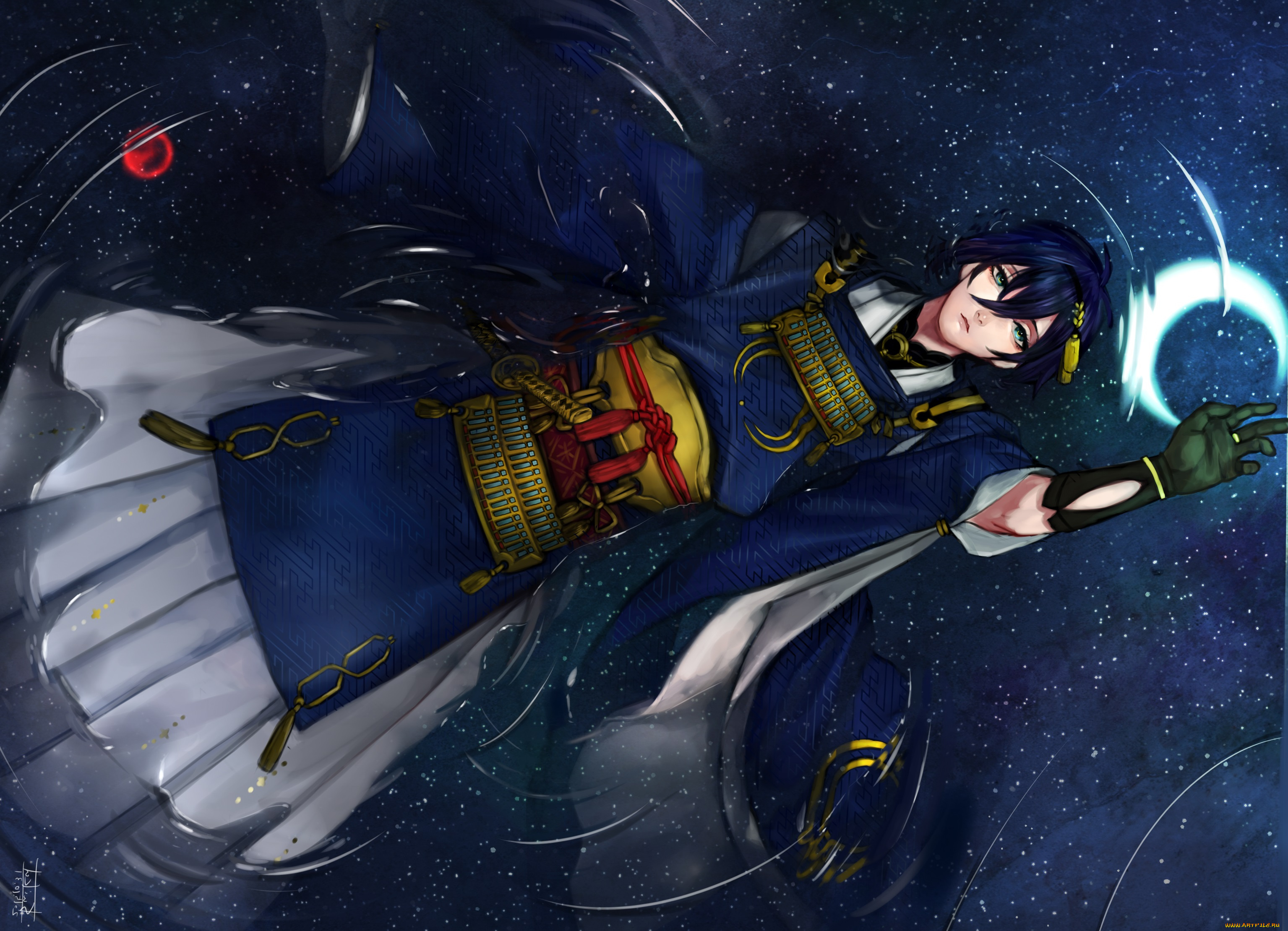 аниме, touken, ranbu, парень